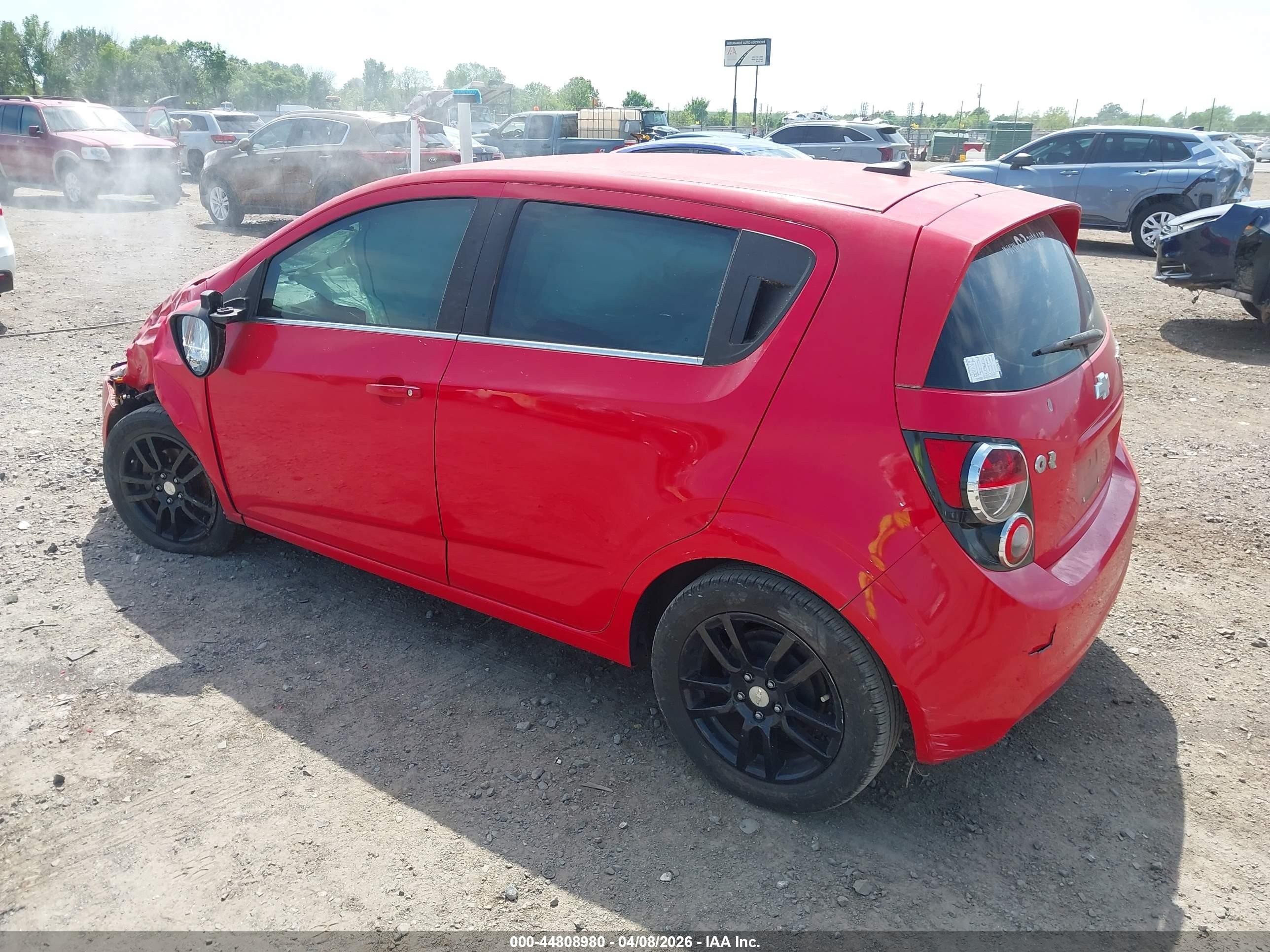 2014 Chevrolet Sonic Lt Auto Red vin: 1G1JC6SHXE4230476
