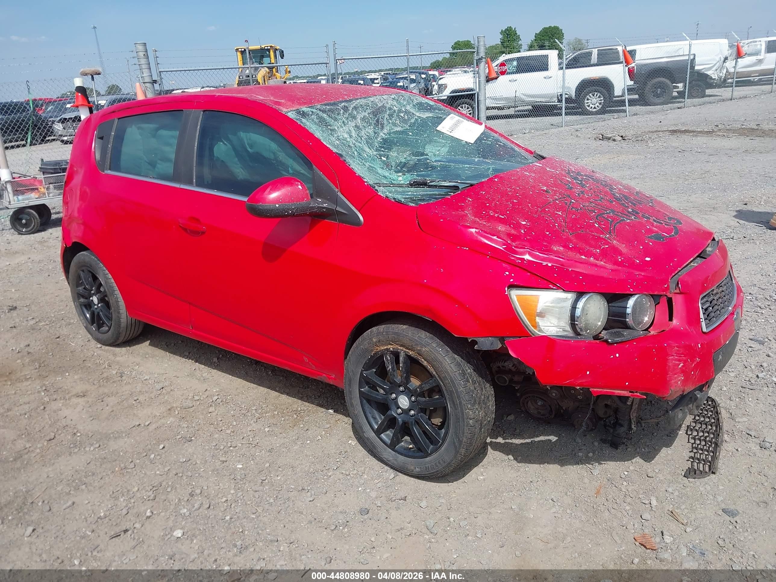 2014 Chevrolet Sonic Lt Auto Red vin: 1G1JC6SHXE4230476