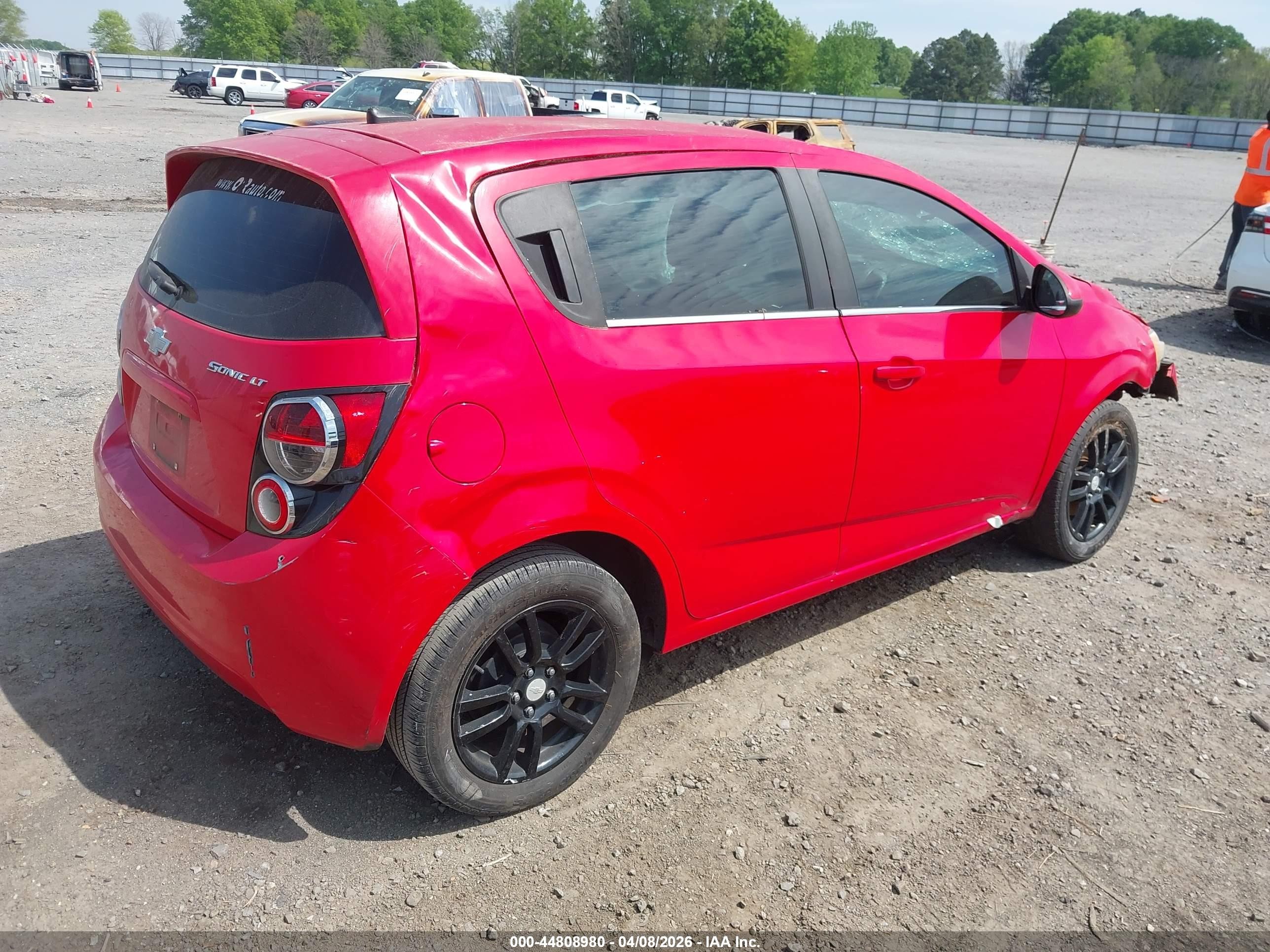 2014 Chevrolet Sonic Lt Auto Red vin: 1G1JC6SHXE4230476