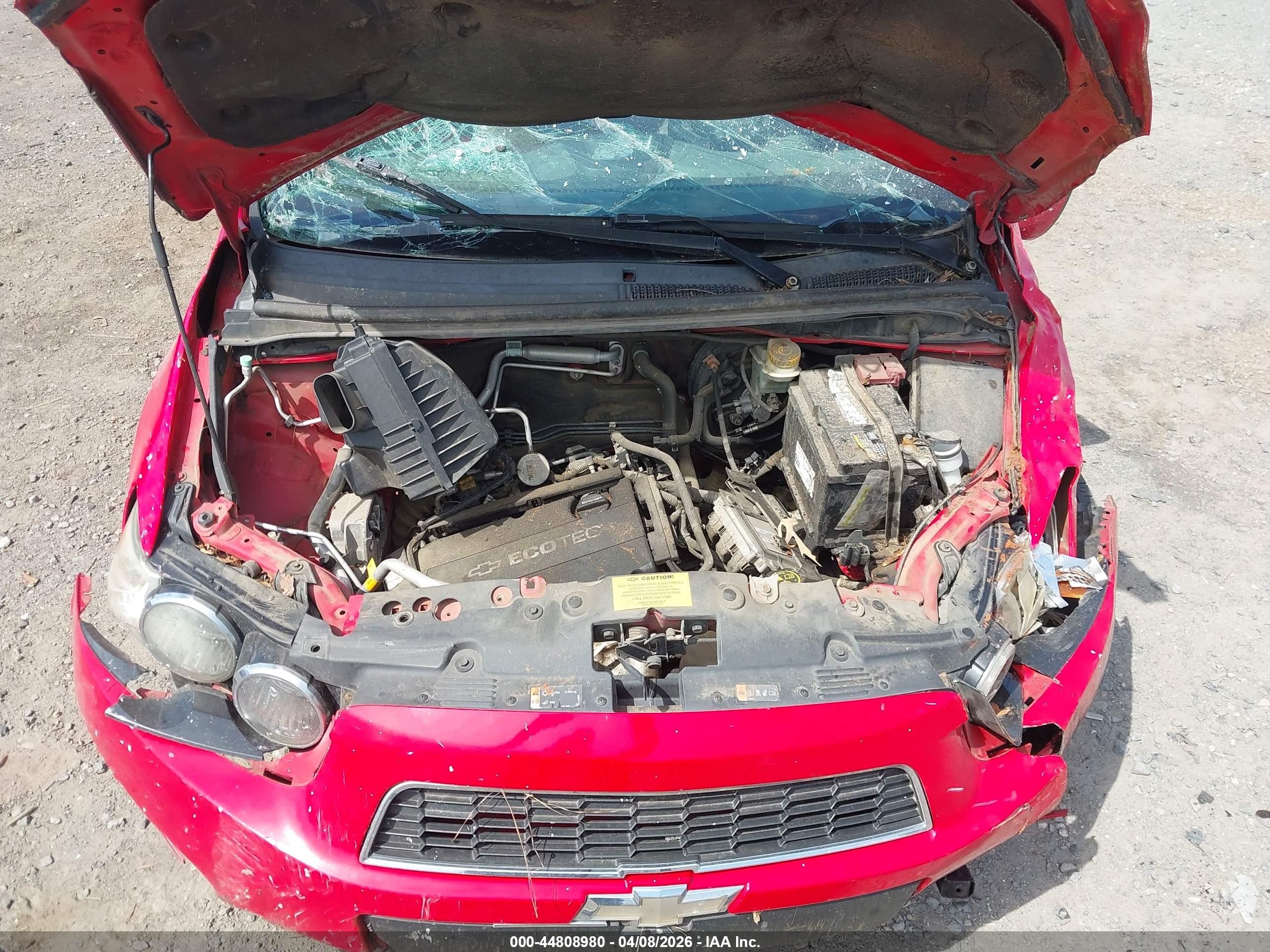2014 Chevrolet Sonic Lt Auto Red vin: 1G1JC6SHXE4230476