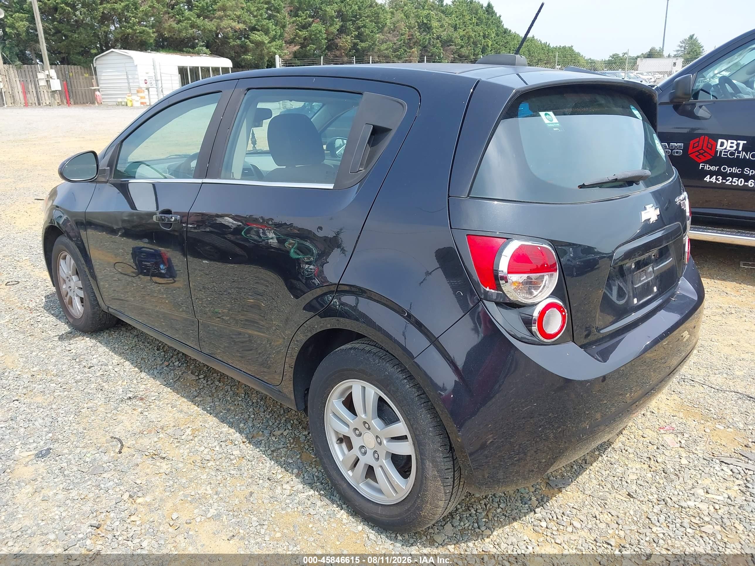 2015 Chevrolet Sonic Lt Auto Black vin: 1G1JC6SHXF4193091