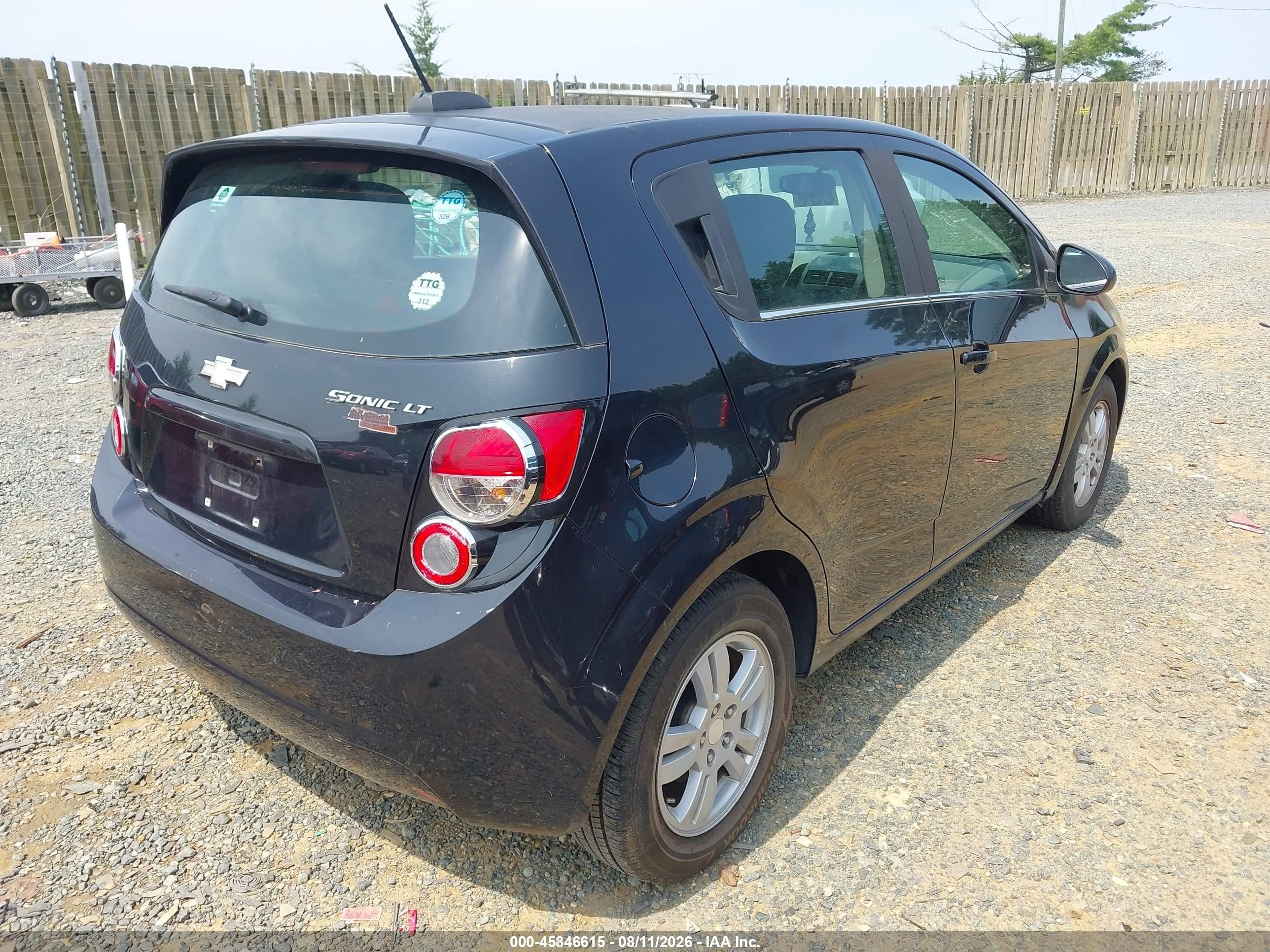 2015 Chevrolet Sonic Lt Auto Black vin: 1G1JC6SHXF4193091