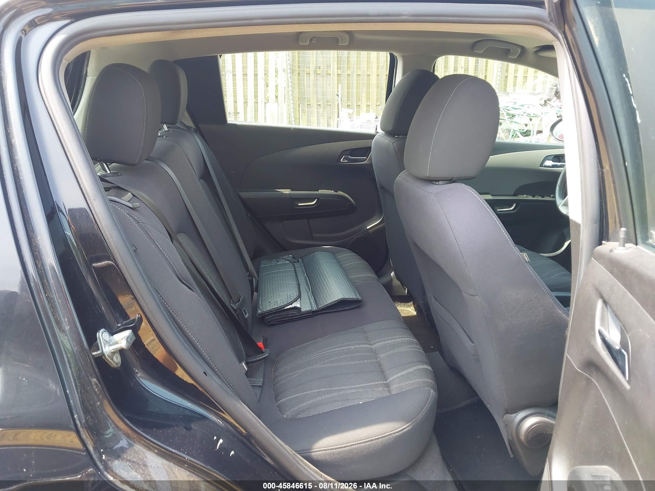2015 Chevrolet Sonic Lt Auto Black vin: 1G1JC6SHXF4193091