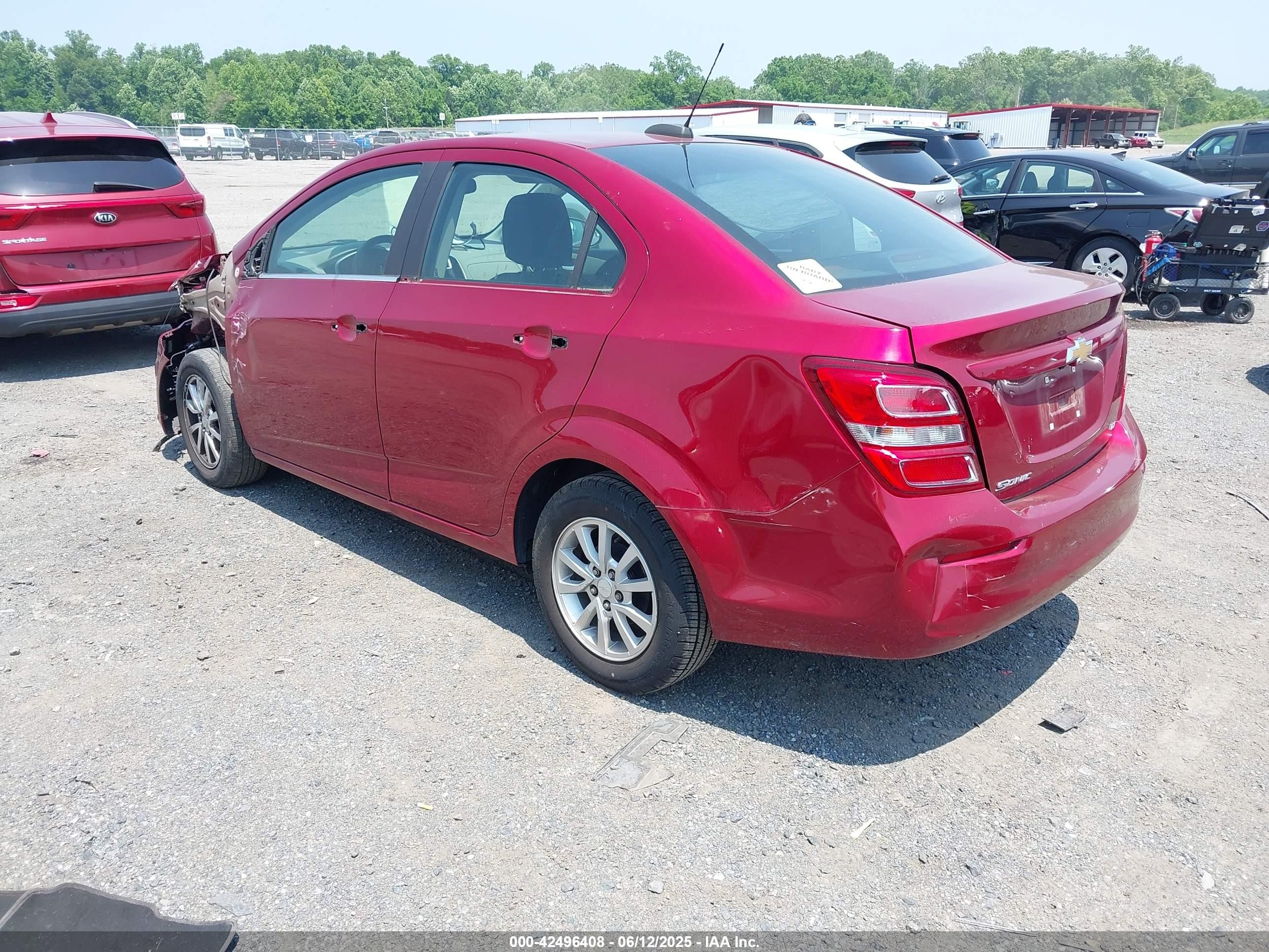 2020 Chevrolet Sonic Fwd  Lt Red vin: 1G1JD5SB0L4142455