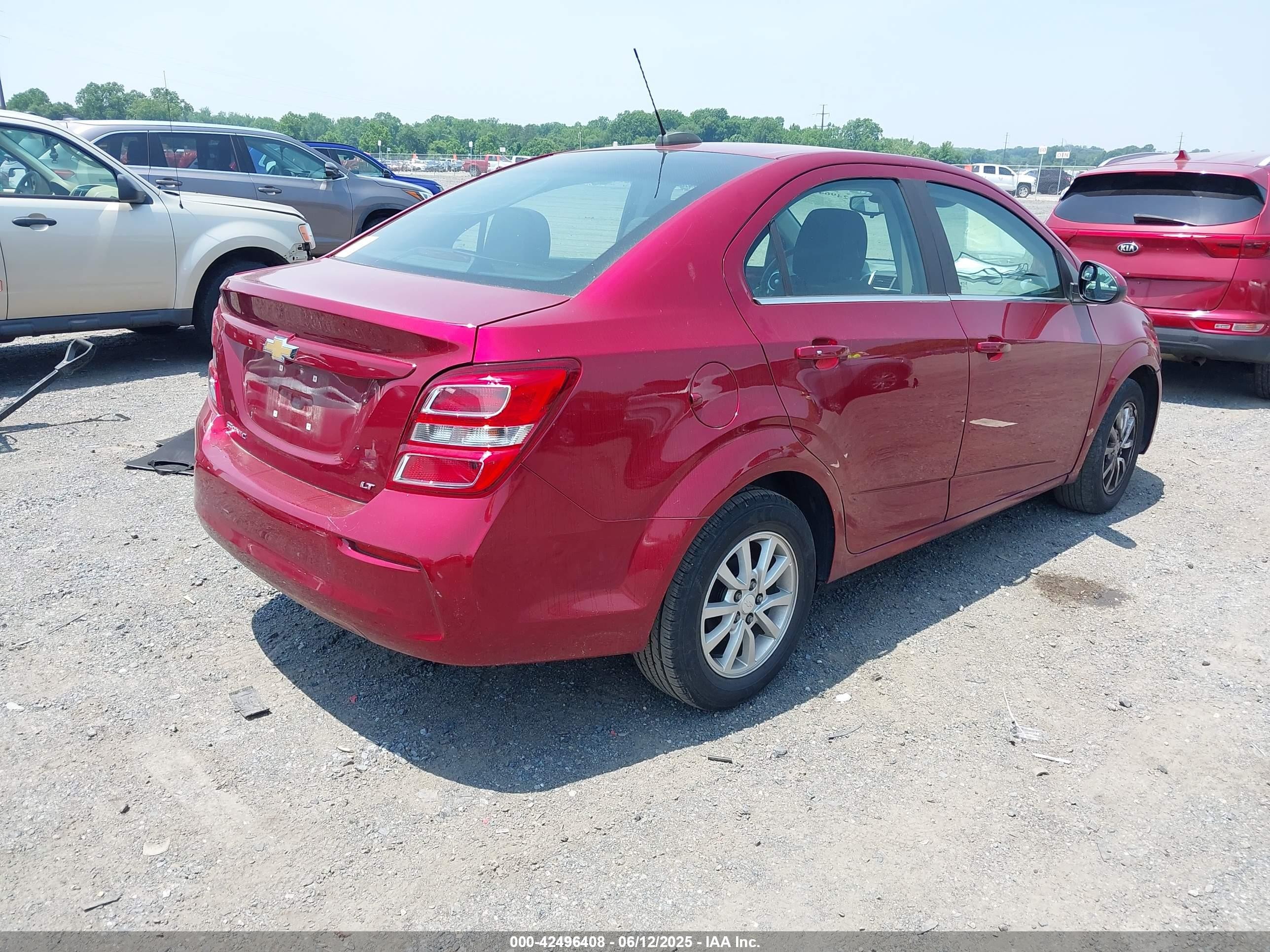 2020 Chevrolet Sonic Fwd  Lt Red vin: 1G1JD5SB0L4142455