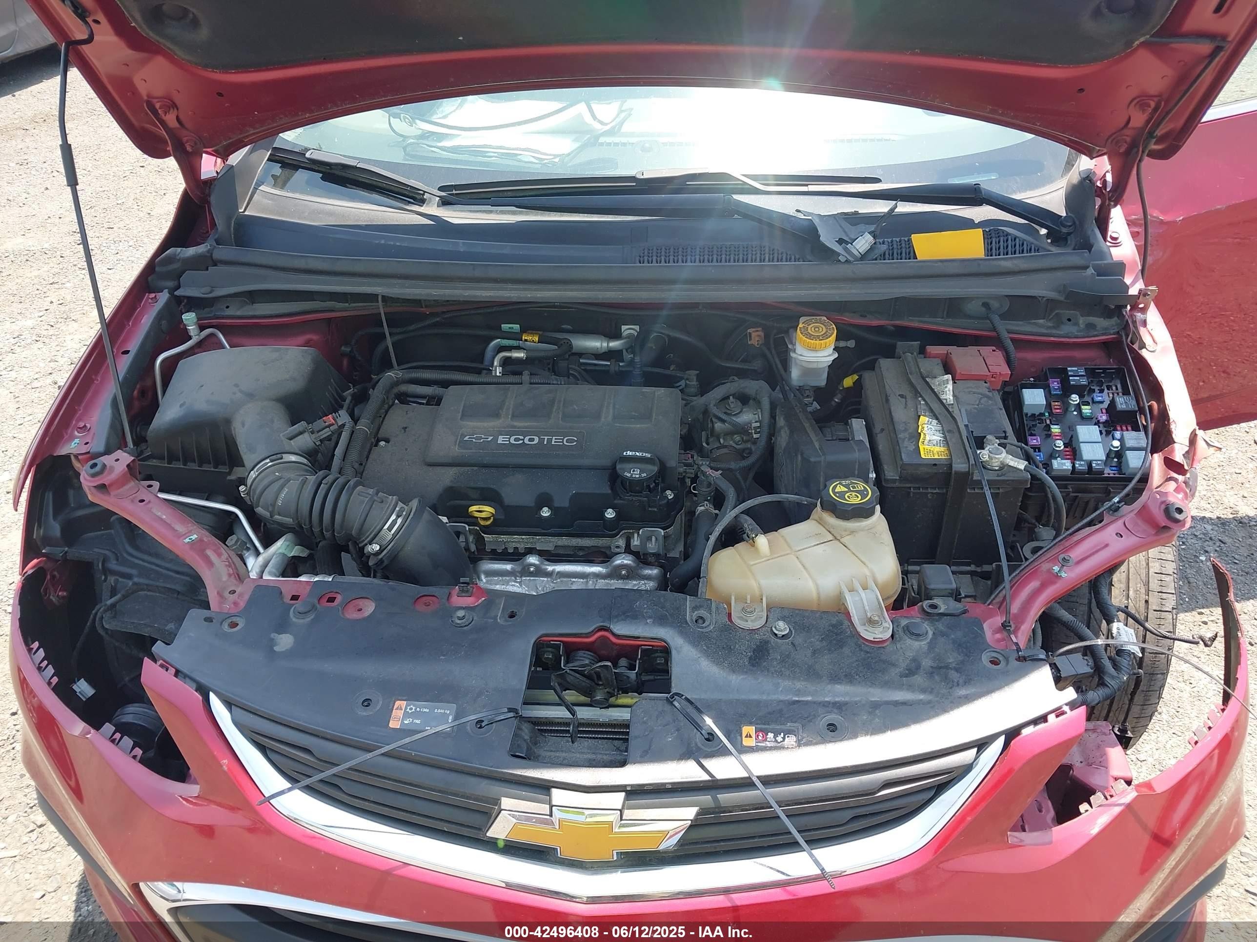 2020 Chevrolet Sonic Fwd  Lt Red vin: 1G1JD5SB0L4142455