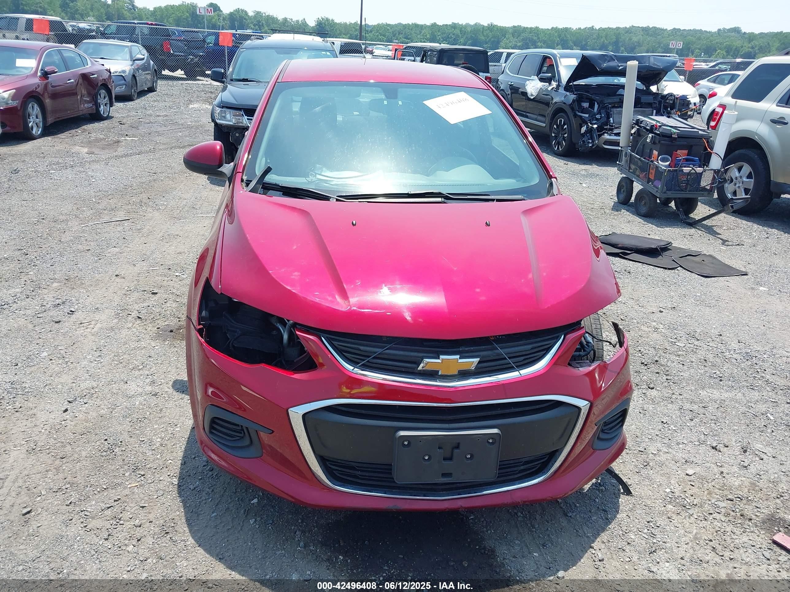 2020 Chevrolet Sonic Fwd  Lt Red vin: 1G1JD5SB0L4142455