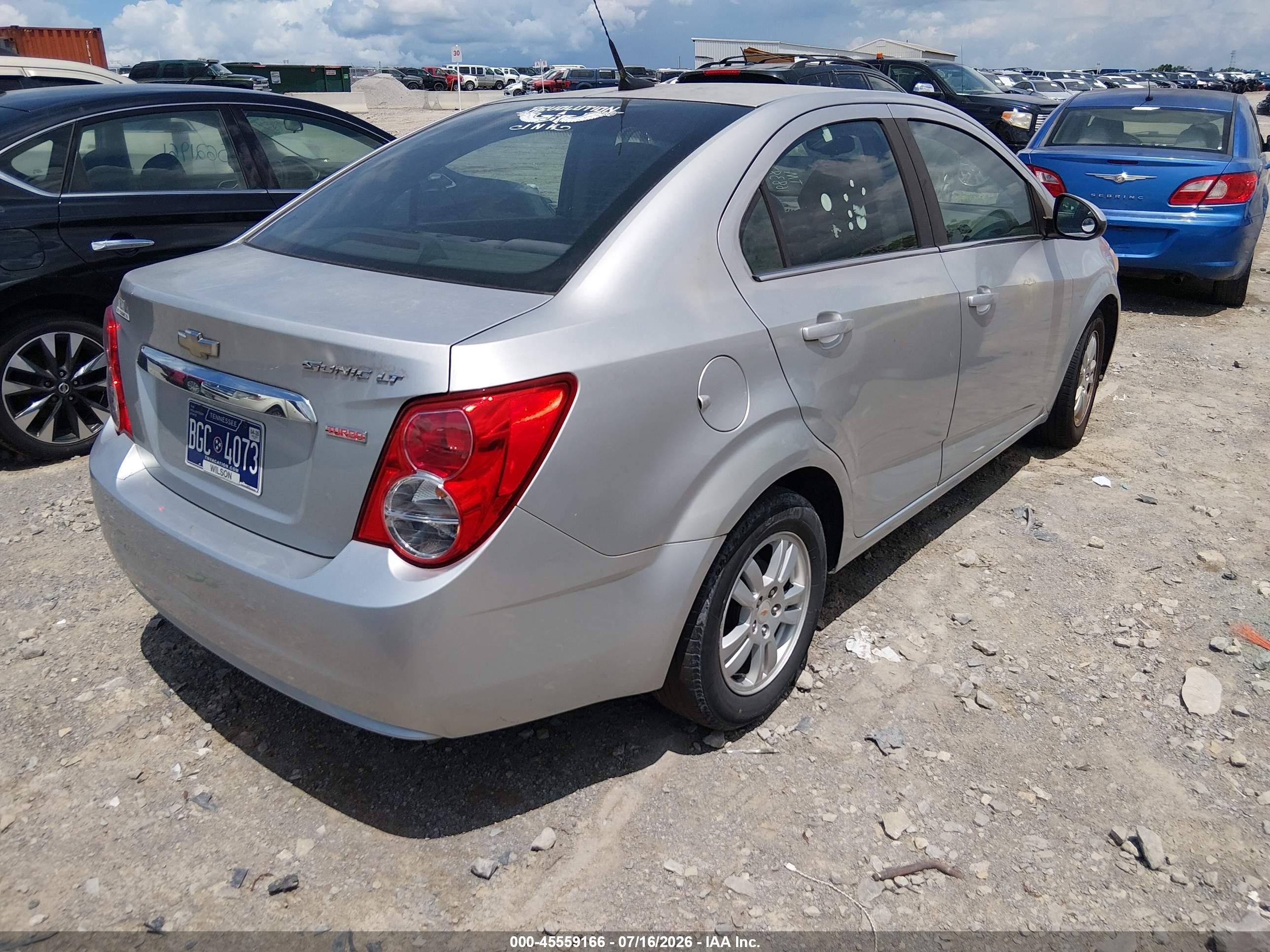 2012 Chevrolet Sonic 1lt Серый vin: 1G1JD5SB8C4168382