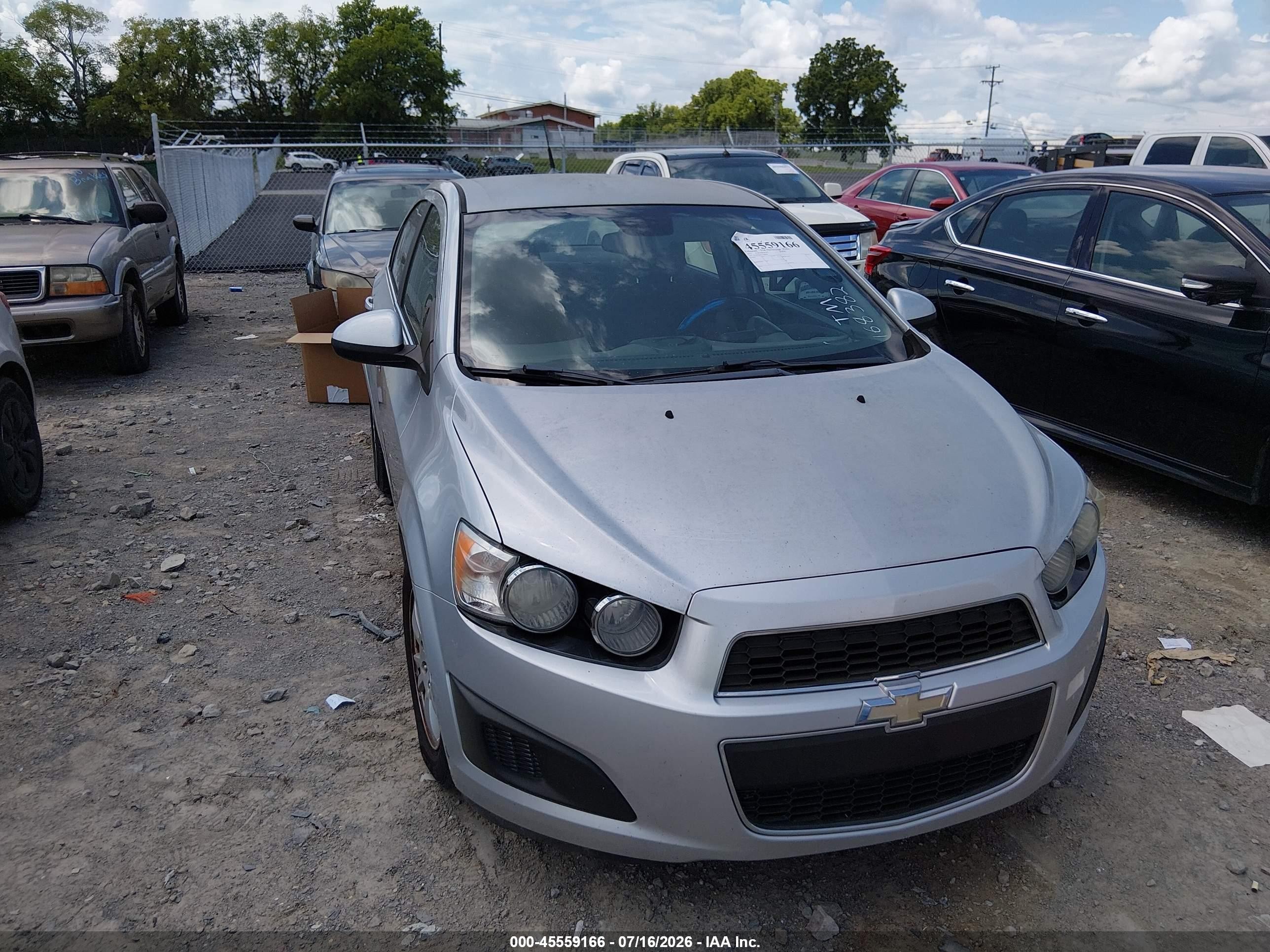 2012 Chevrolet Sonic 1lt Серый vin: 1G1JD5SB8C4168382