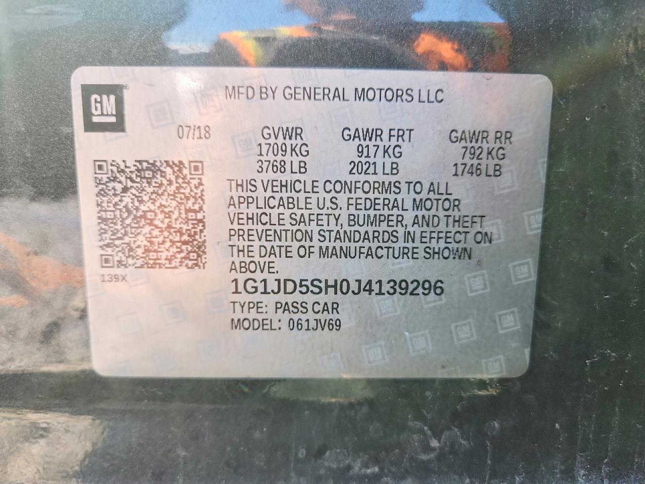 2018 Chevrolet Sonic Lt Gray vin: 1G1JD5SH0J4139296