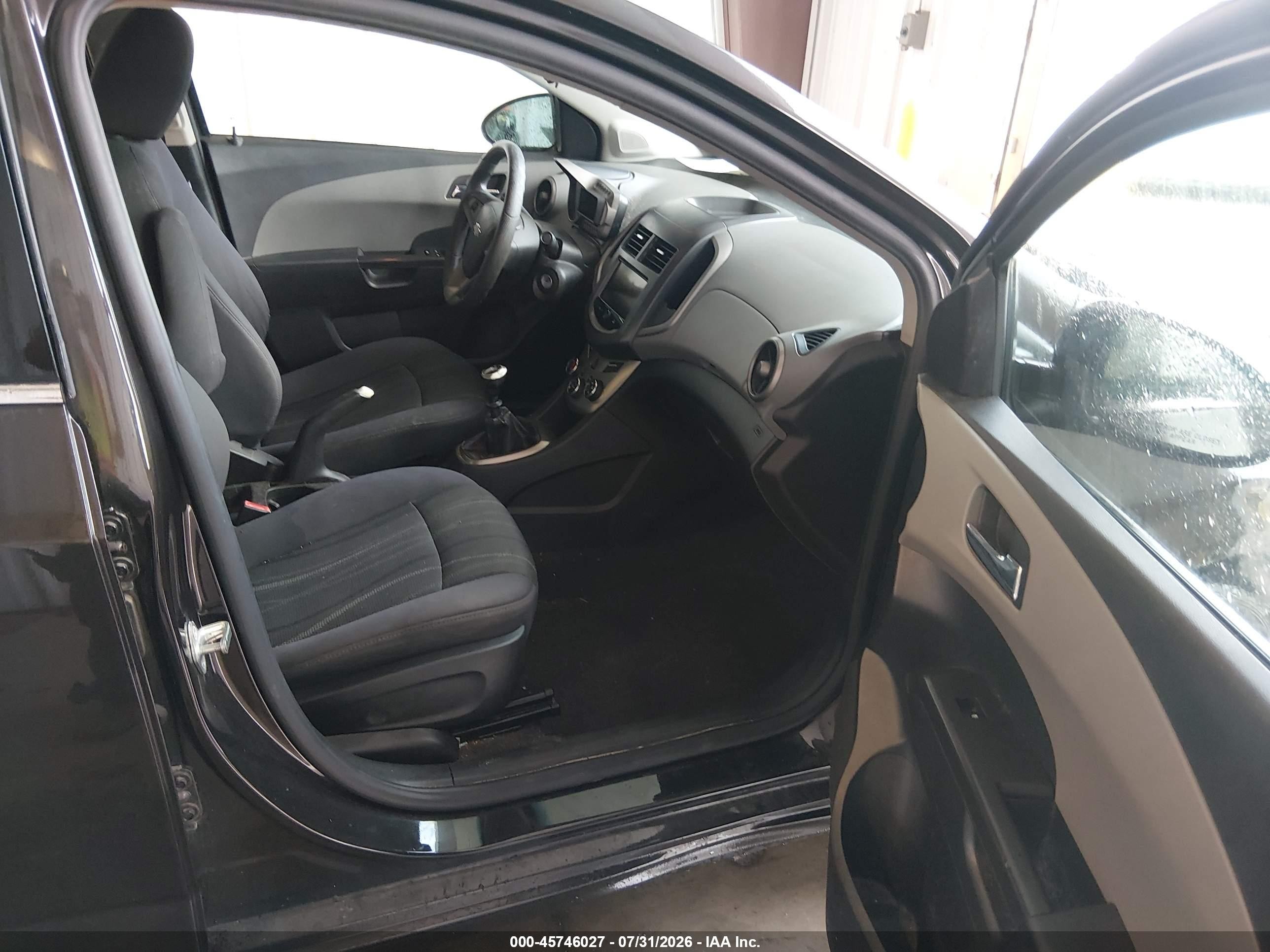 2013 Chevrolet Sonic Lt Manual Black vin: 1G1JD5SH5D4249927