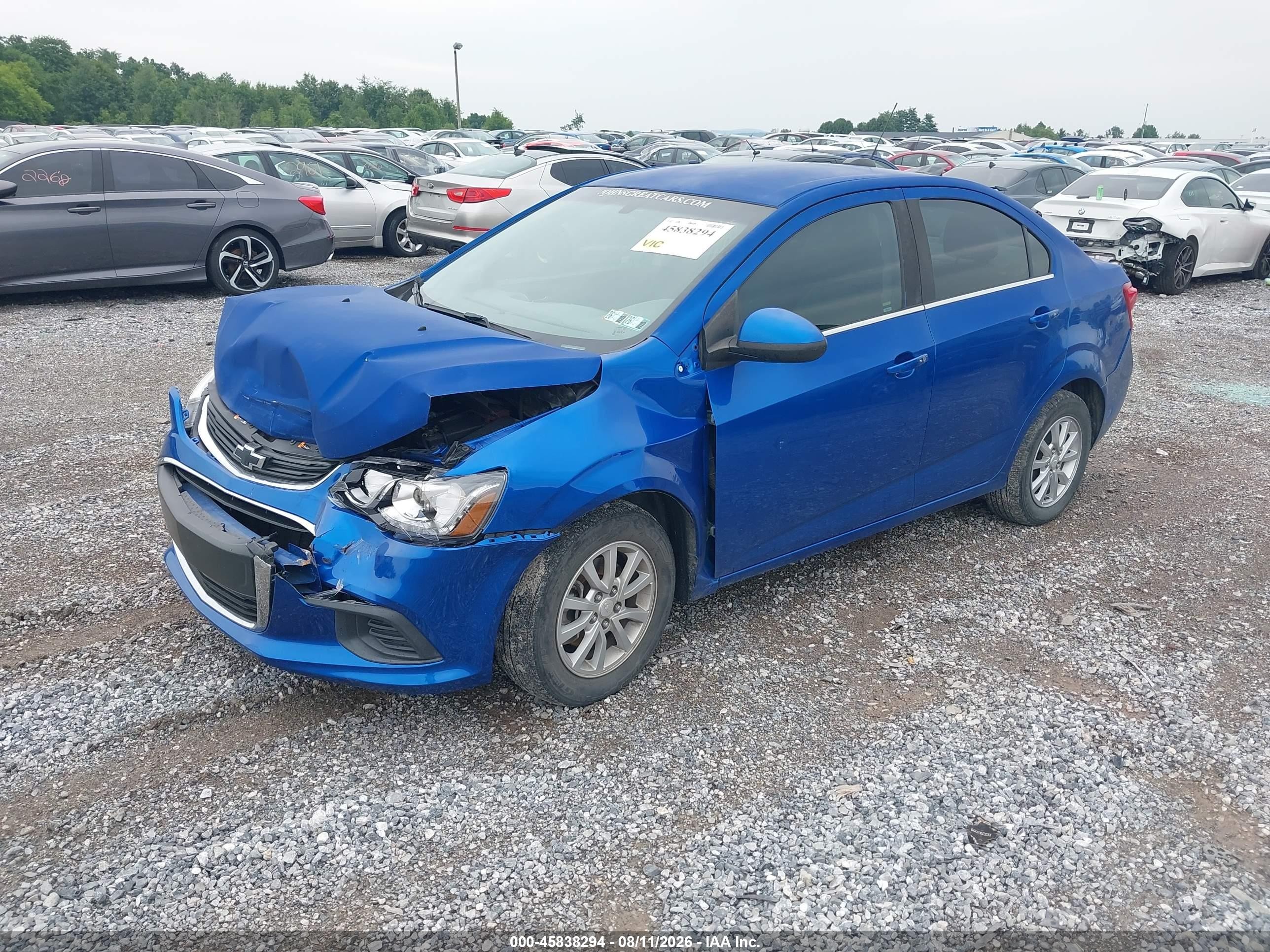 2017 Chevrolet Sonic Lt Auto Blue vin: 1G1JD5SH8H4144174