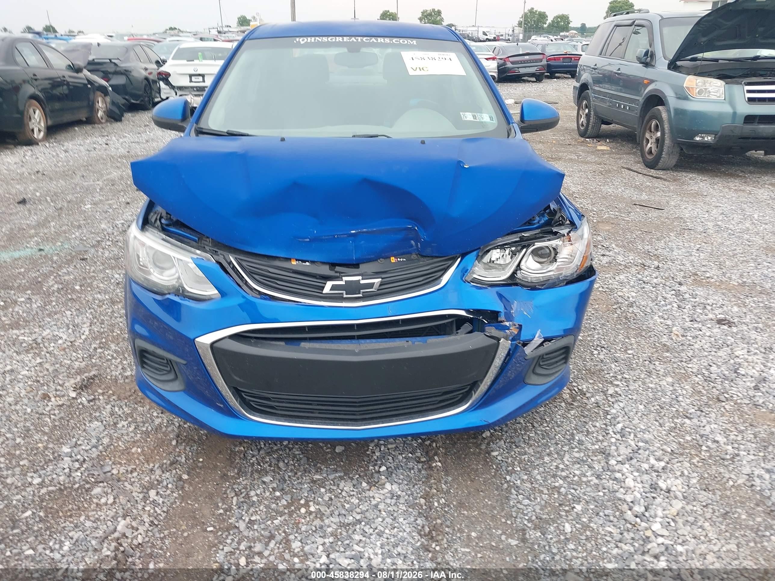 2017 Chevrolet Sonic Lt Auto Blue vin: 1G1JD5SH8H4144174