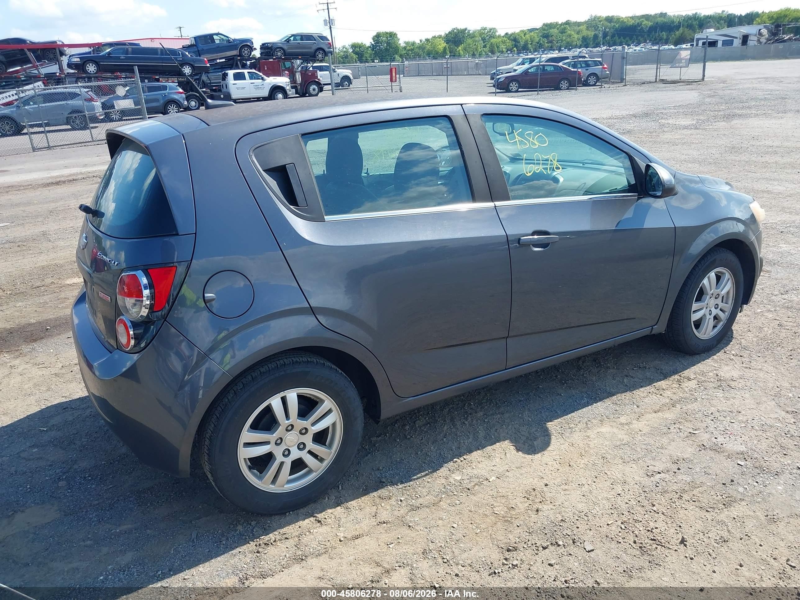 2013 Chevrolet Sonic Lt Manual Gray vin: 1G1JD6SB1D4121279