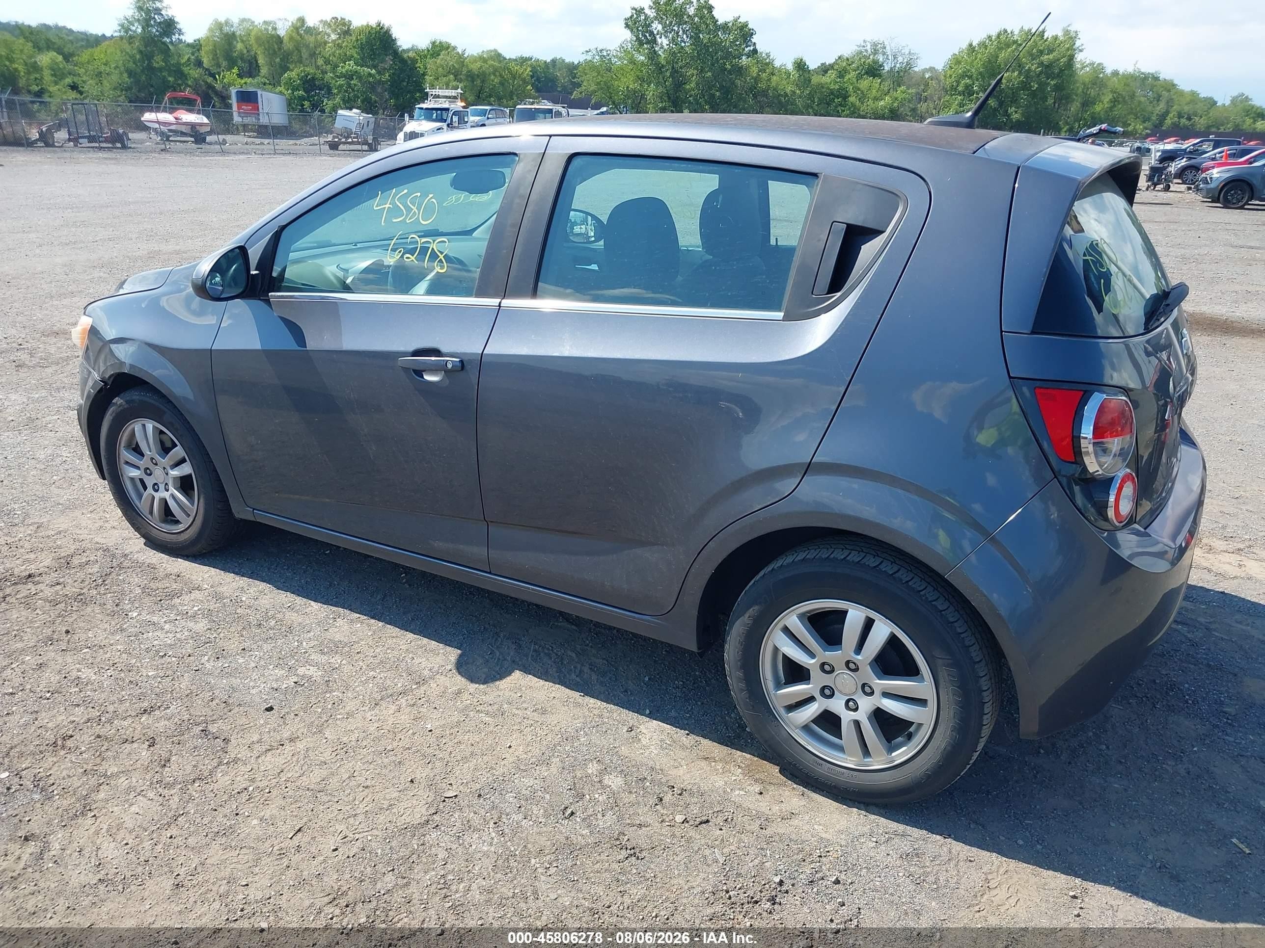 2013 Chevrolet Sonic Lt Manual Gray vin: 1G1JD6SB1D4121279