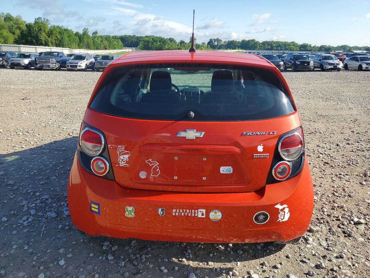 2013 Chevrolet Sonic Lt Оранжевый vin: 1G1JD6SB3D4156907