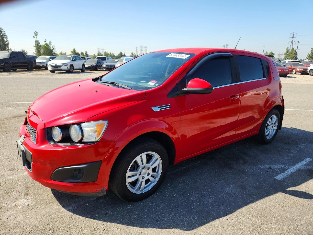 2013 Chevrolet Sonic Lt Red vin: 1G1JD6SB5D4179931