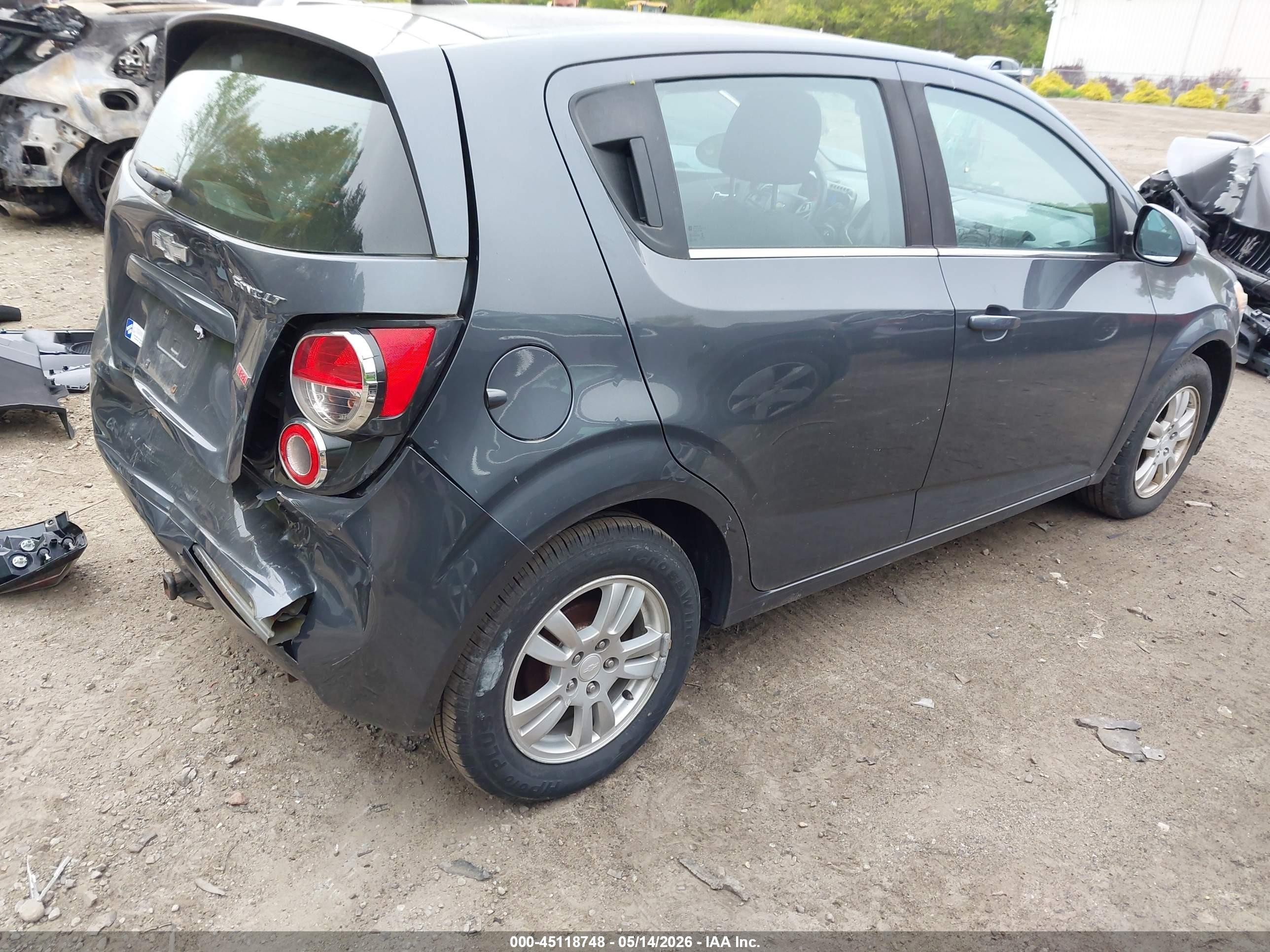 2013 Chevrolet Sonic Lt Manual Gray vin: 1G1JD6SB9D4150397