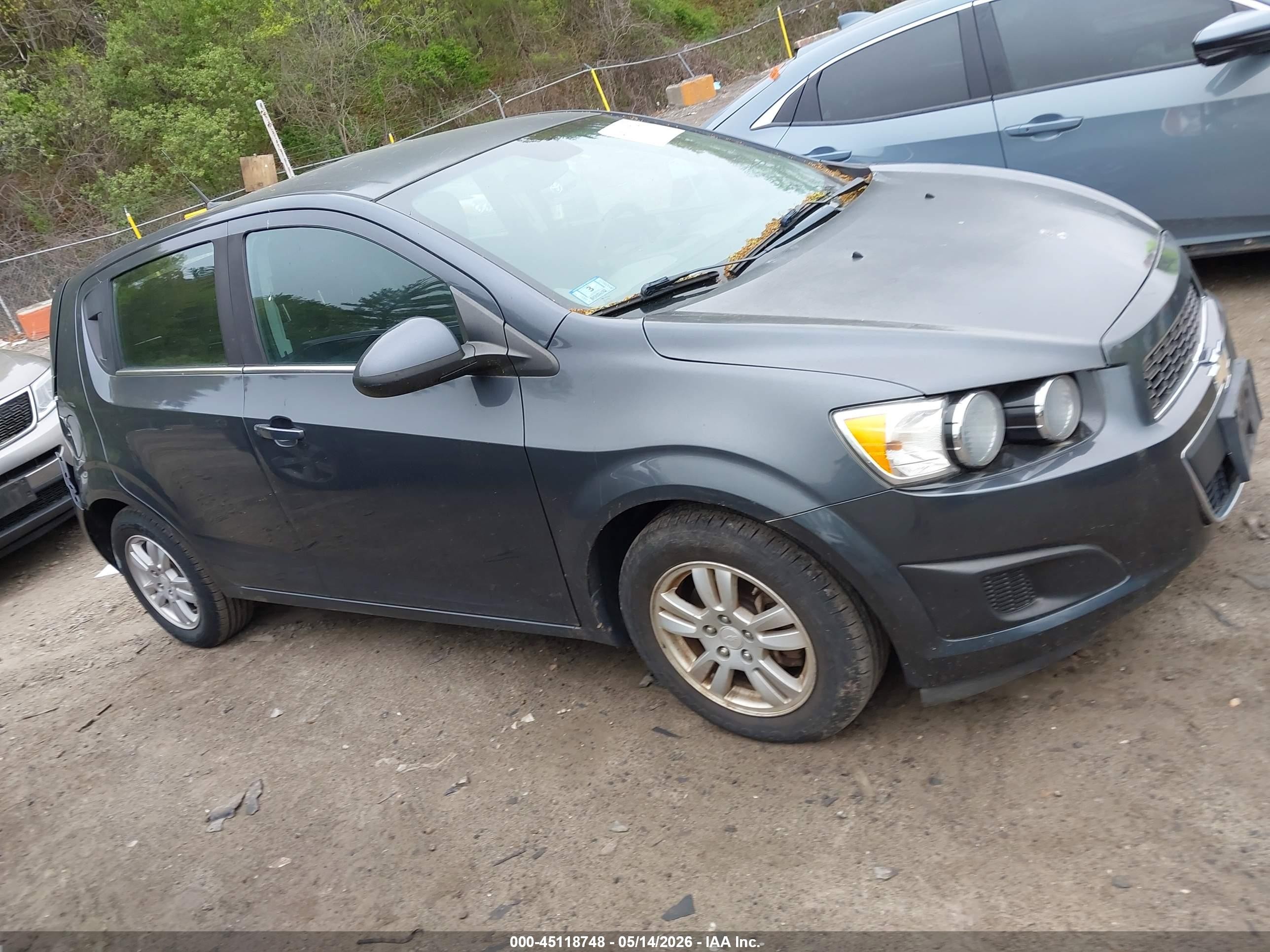 2013 Chevrolet Sonic Lt Manual Gray vin: 1G1JD6SB9D4150397