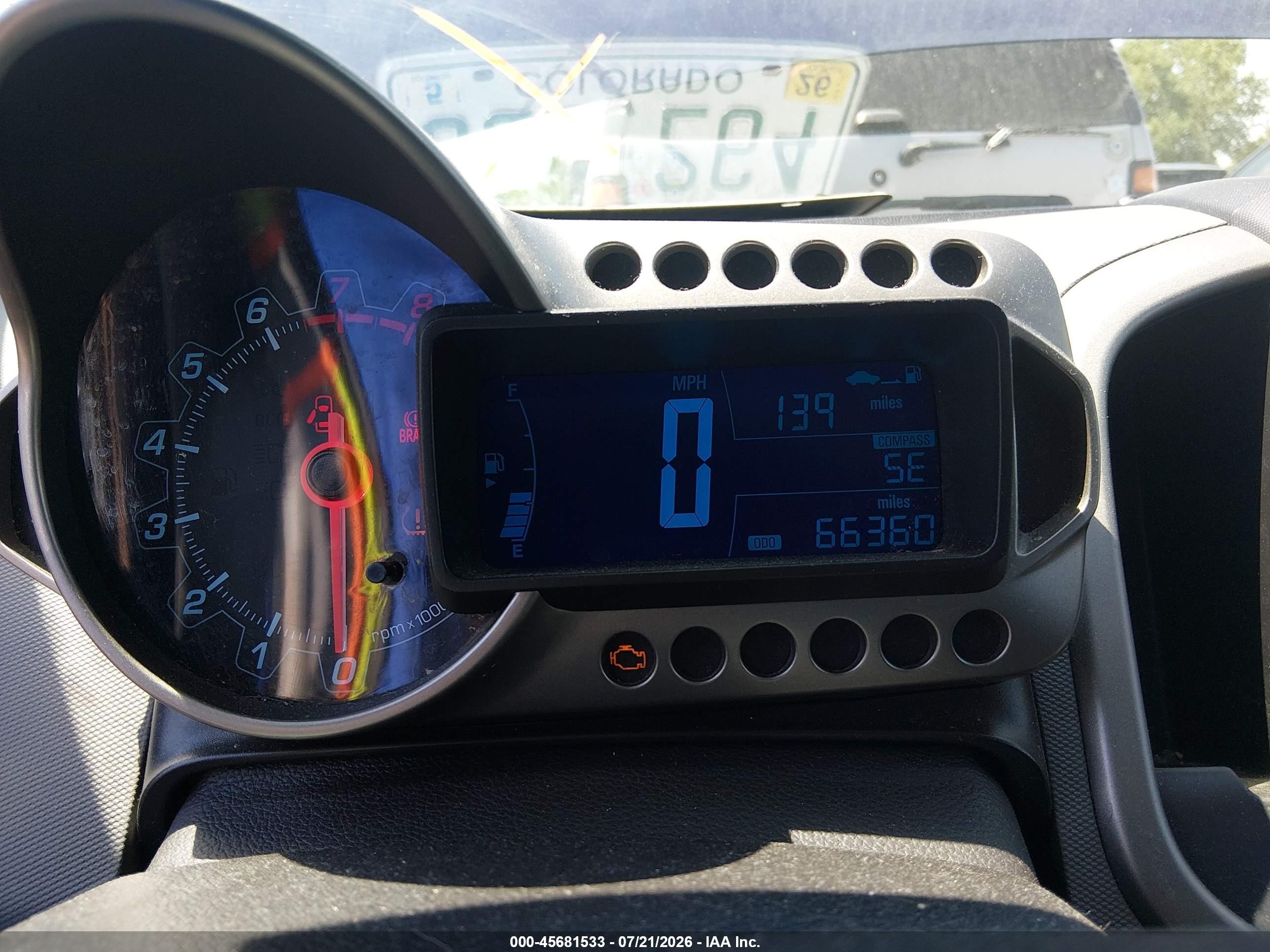 2013 Chevrolet Sonic Lt Manual Blue vin: 1G1JD6SH5D4207697