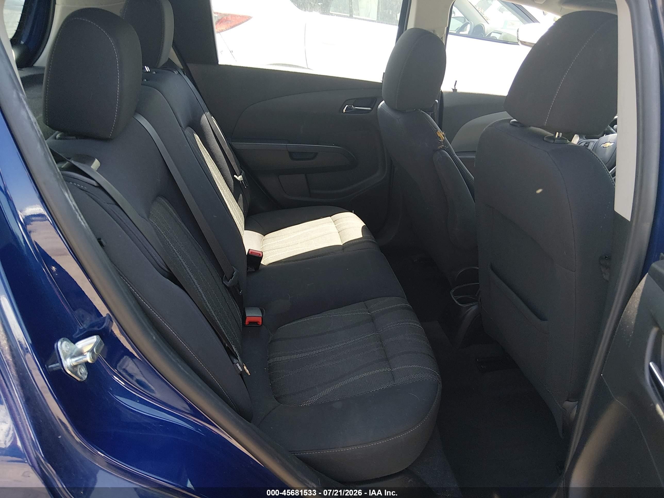 2013 Chevrolet Sonic Lt Manual Blue vin: 1G1JD6SH5D4207697