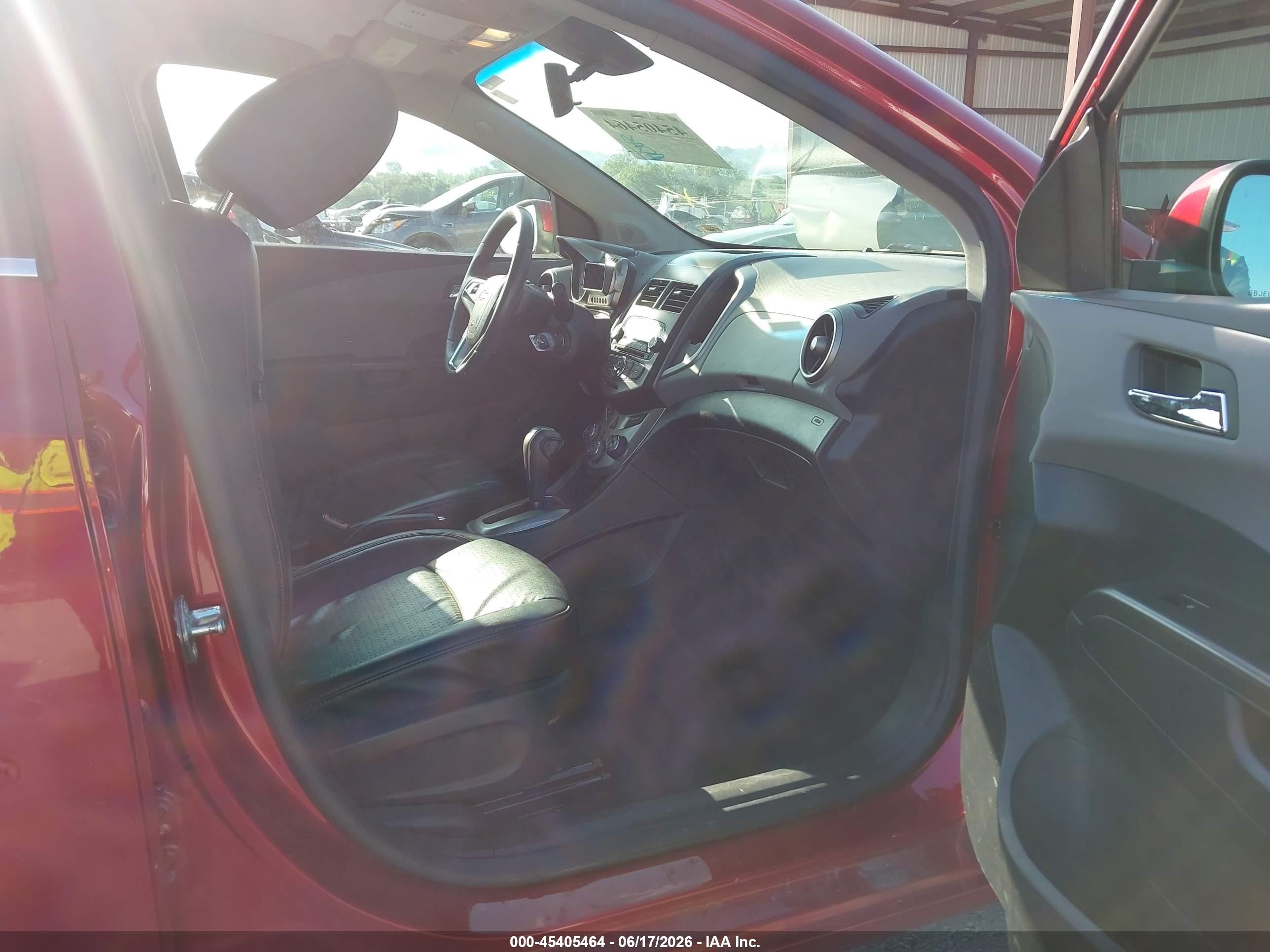 2012 Chevrolet Sonic 2lz Red vin: 1G1JE5SB2C4186597
