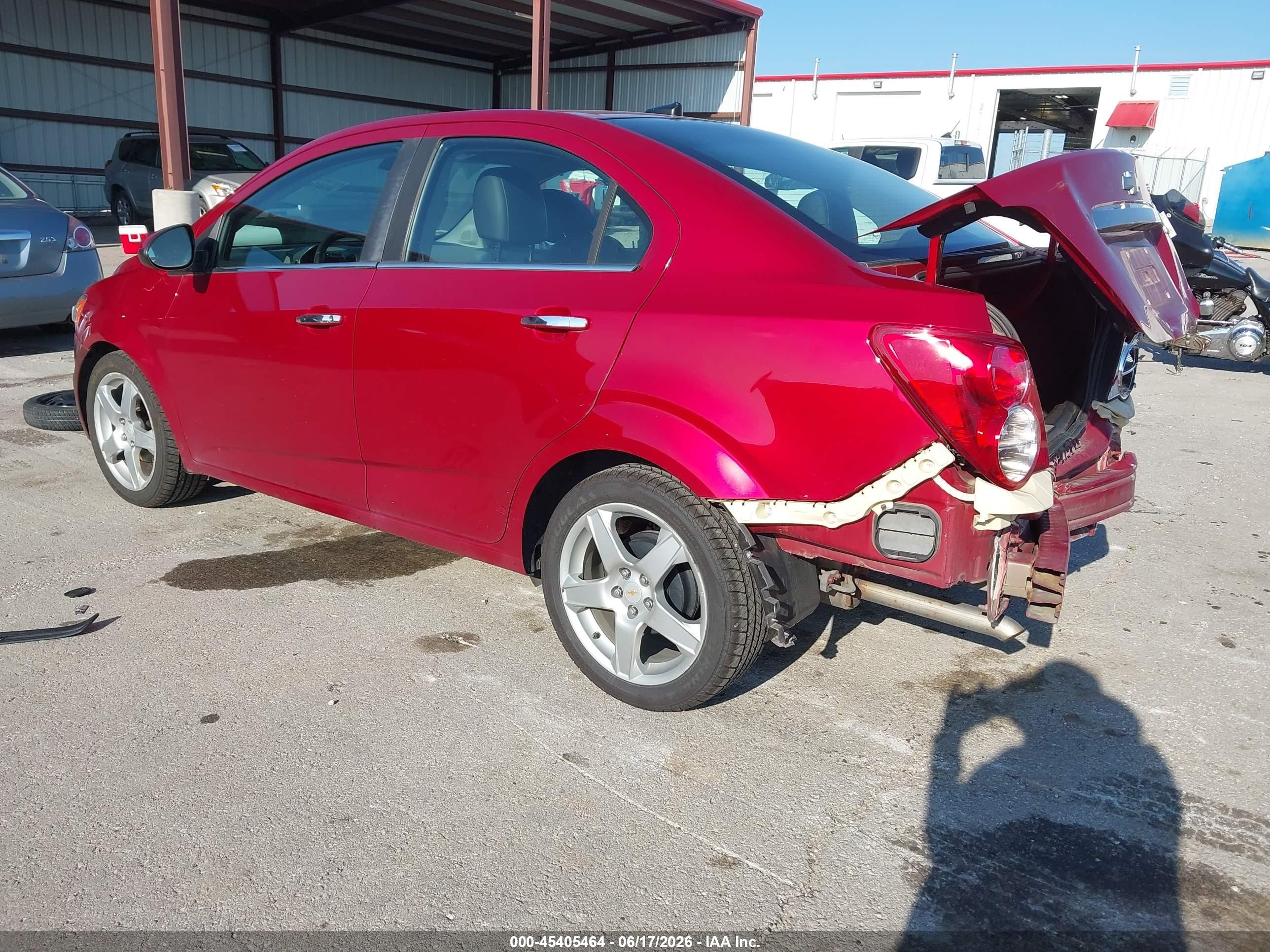 2012 Chevrolet Sonic 2lz Red vin: 1G1JE5SB2C4186597
