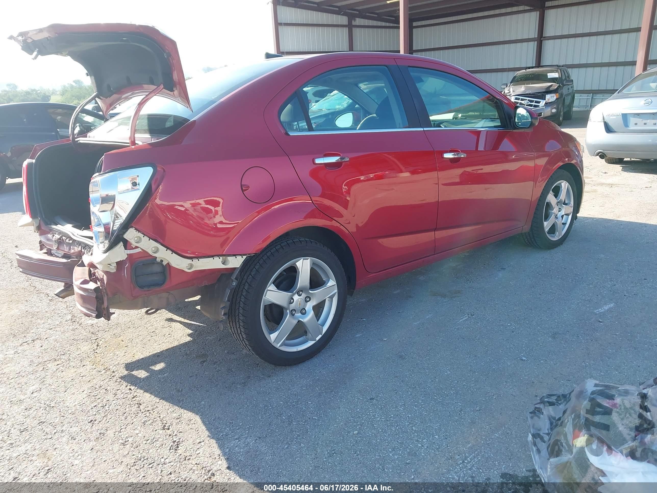 2012 Chevrolet Sonic 2lz Red vin: 1G1JE5SB2C4186597