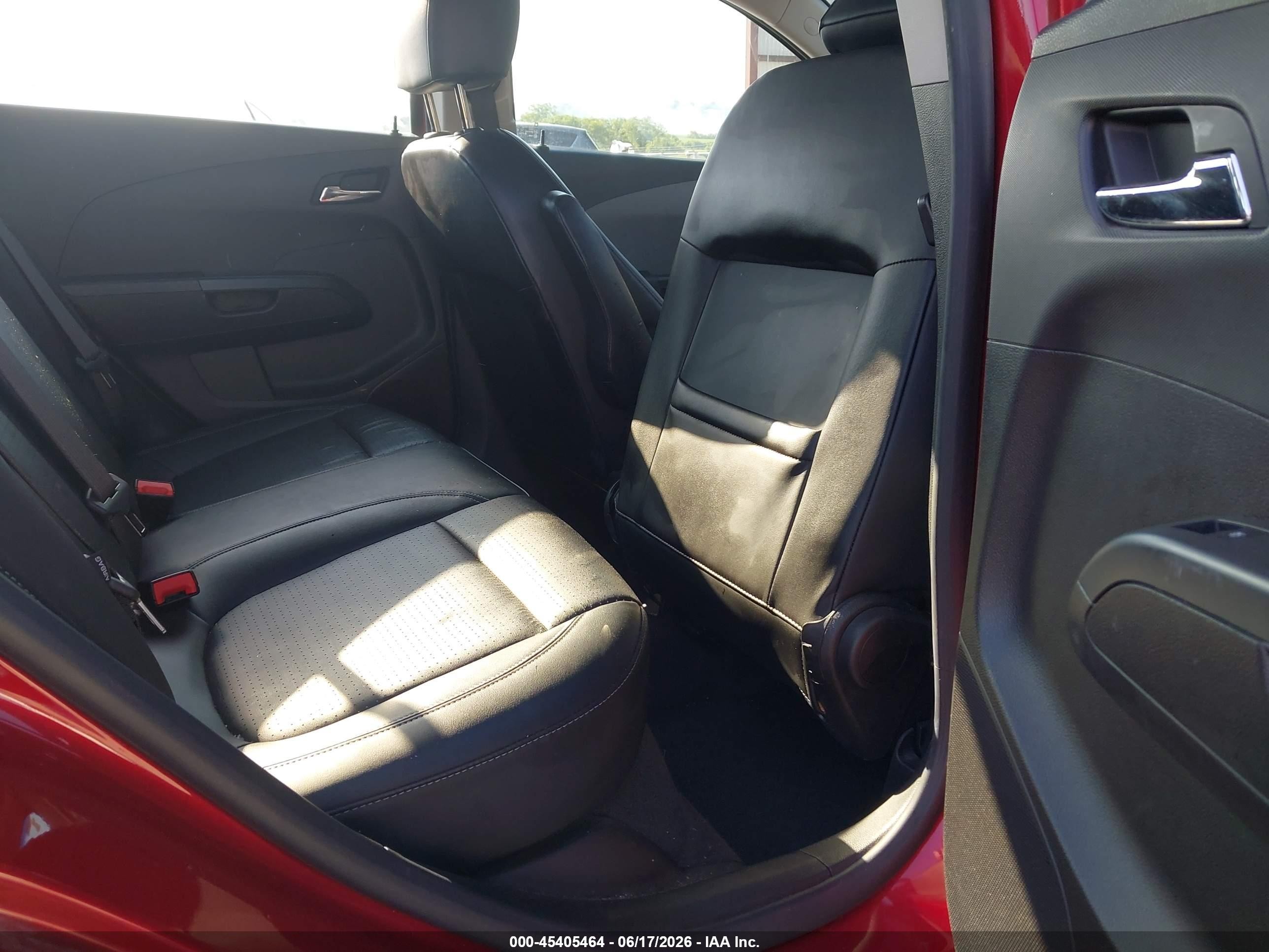 2012 Chevrolet Sonic 2lz Red vin: 1G1JE5SB2C4186597