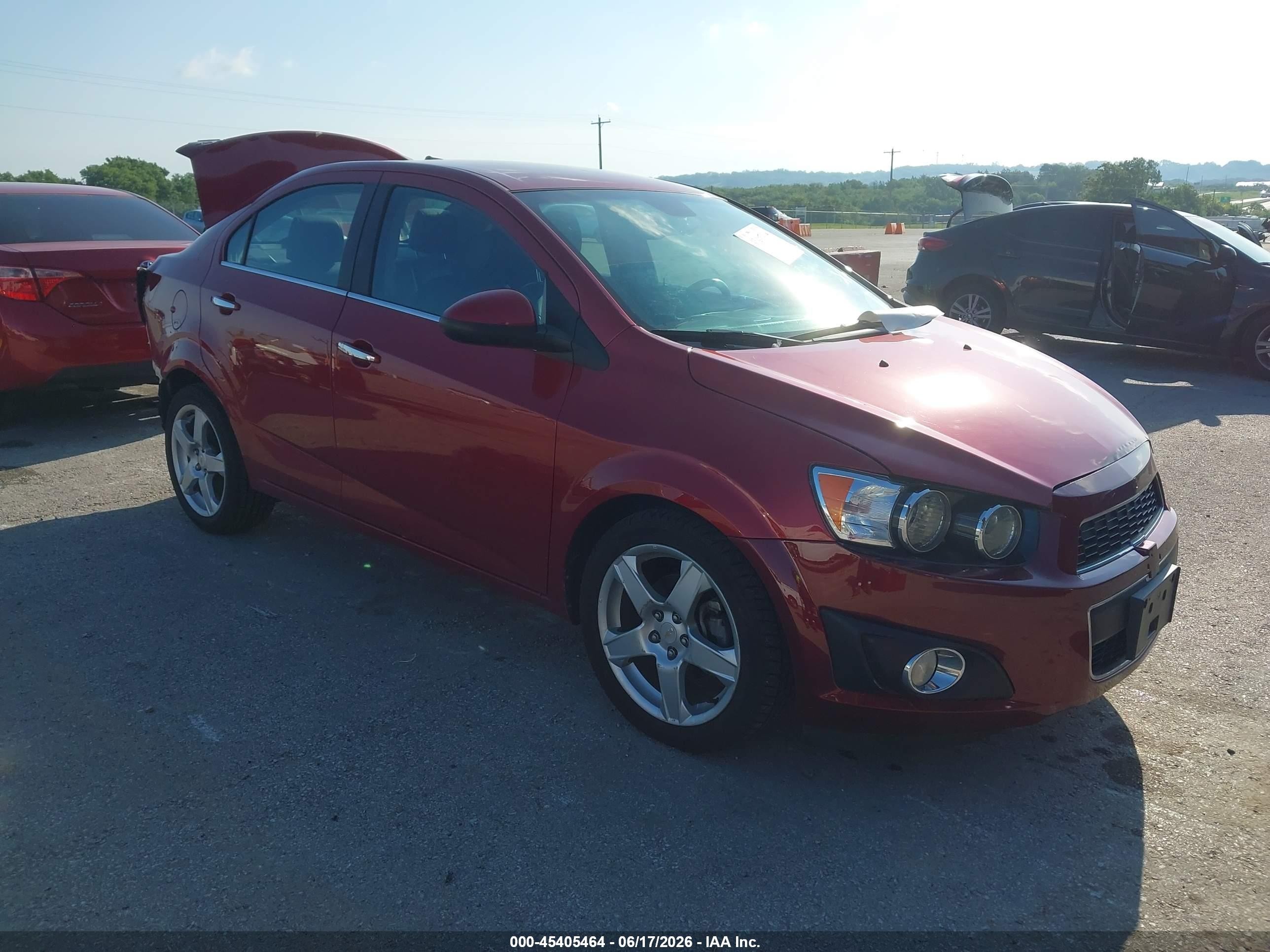 2012 Chevrolet Sonic 2lz Red vin: 1G1JE5SB2C4186597