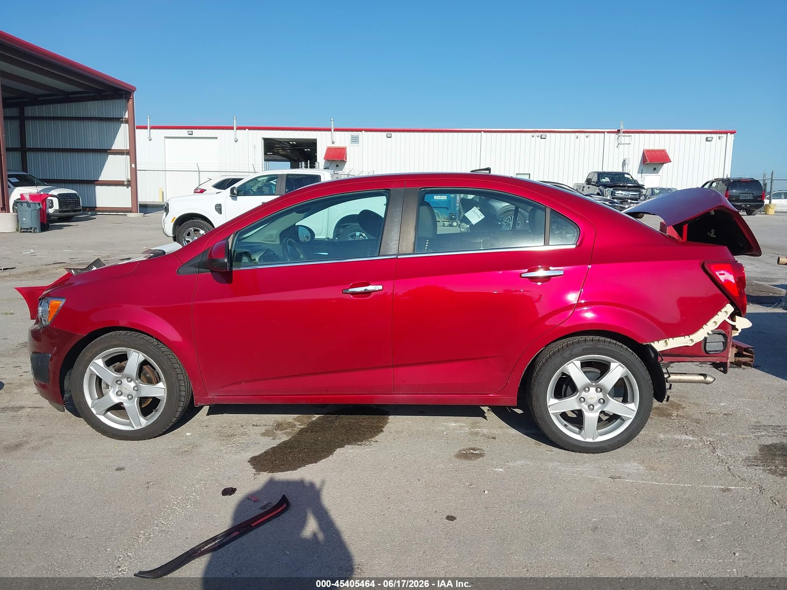 2012 Chevrolet Sonic 2lz Red vin: 1G1JE5SB2C4186597