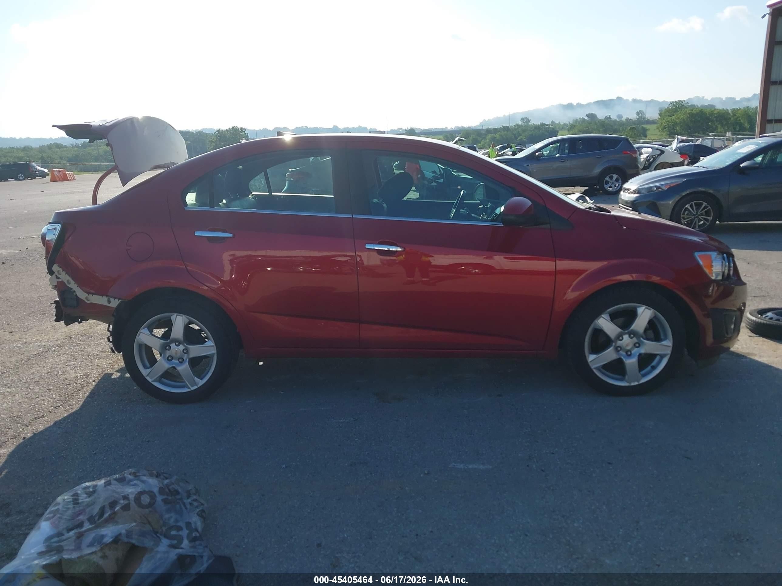 2012 Chevrolet Sonic 2lz Red vin: 1G1JE5SB2C4186597