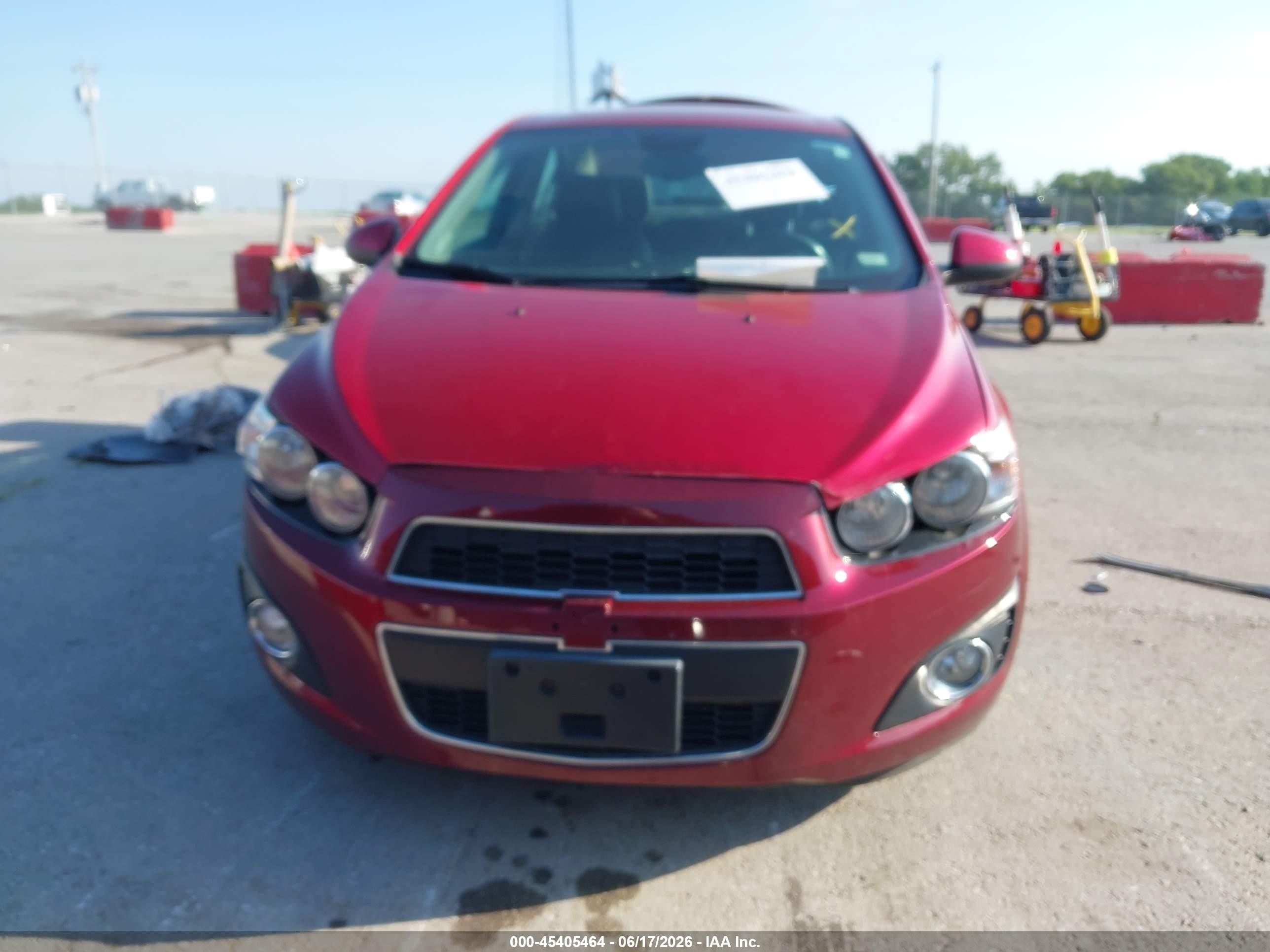 2012 Chevrolet Sonic 2lz Red vin: 1G1JE5SB2C4186597
