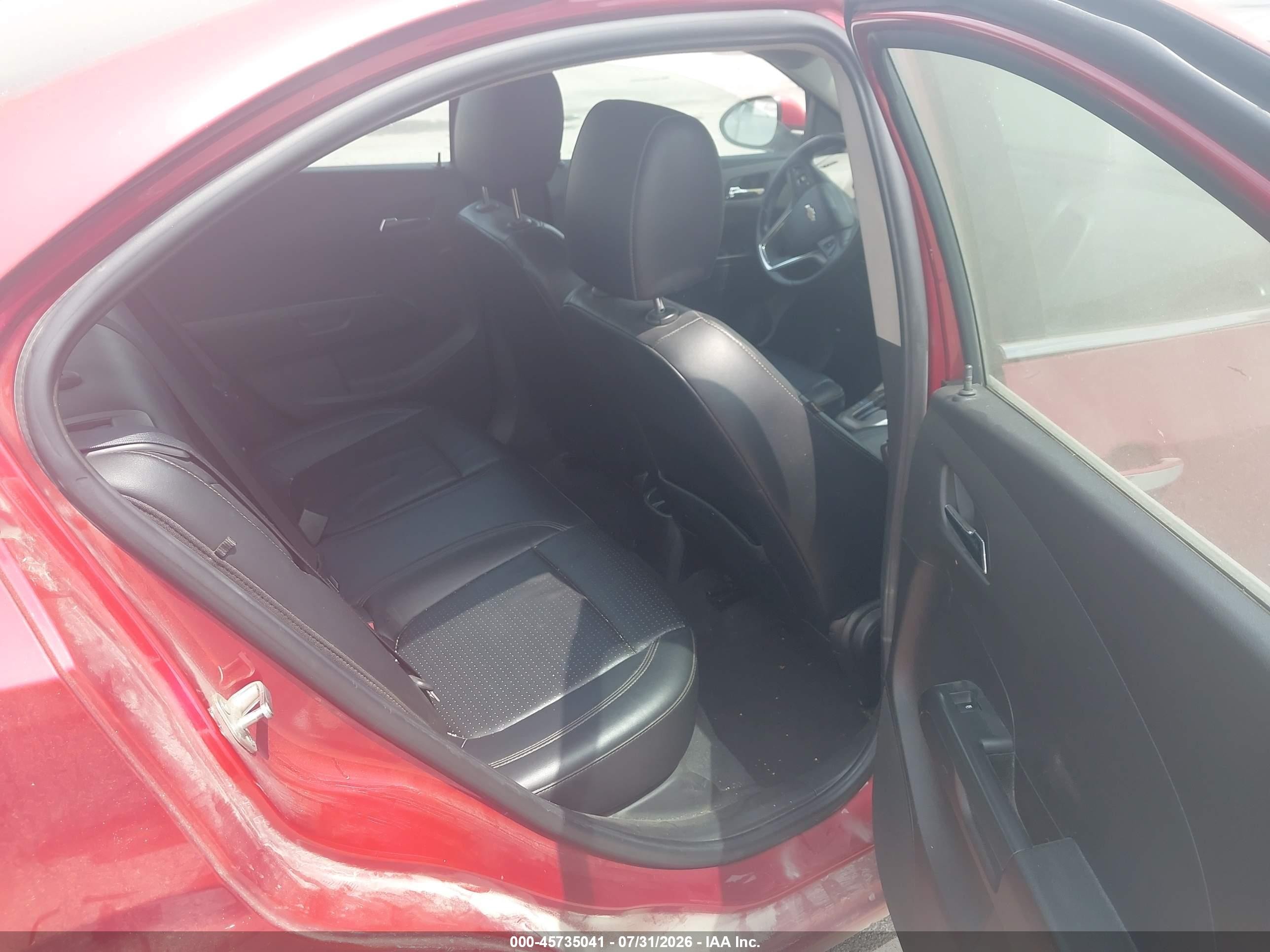 2012 Chevrolet Sonic 2lz Red vin: 1G1JE5SB2C4221672
