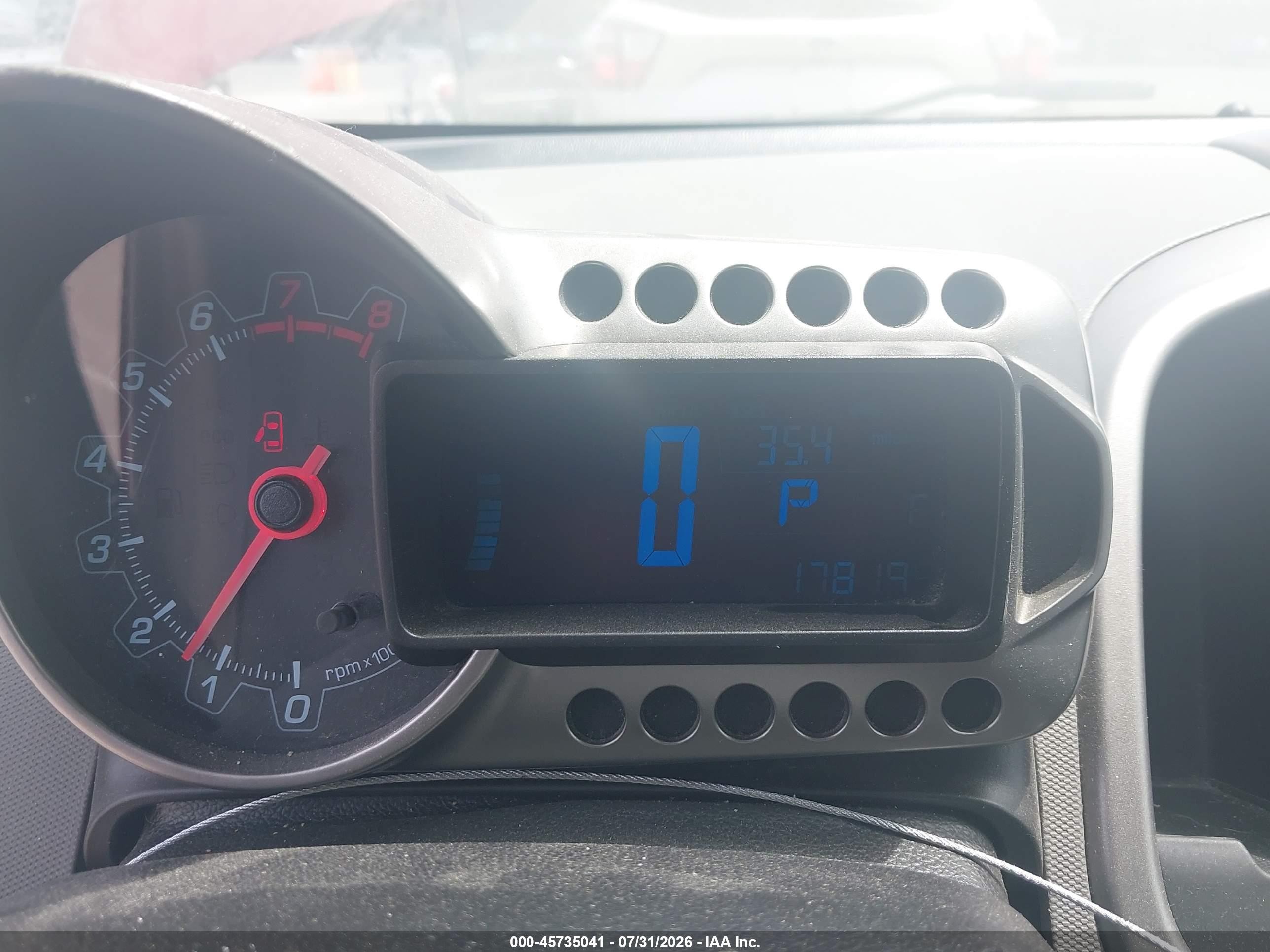 2012 Chevrolet Sonic 2lz Red vin: 1G1JE5SB2C4221672