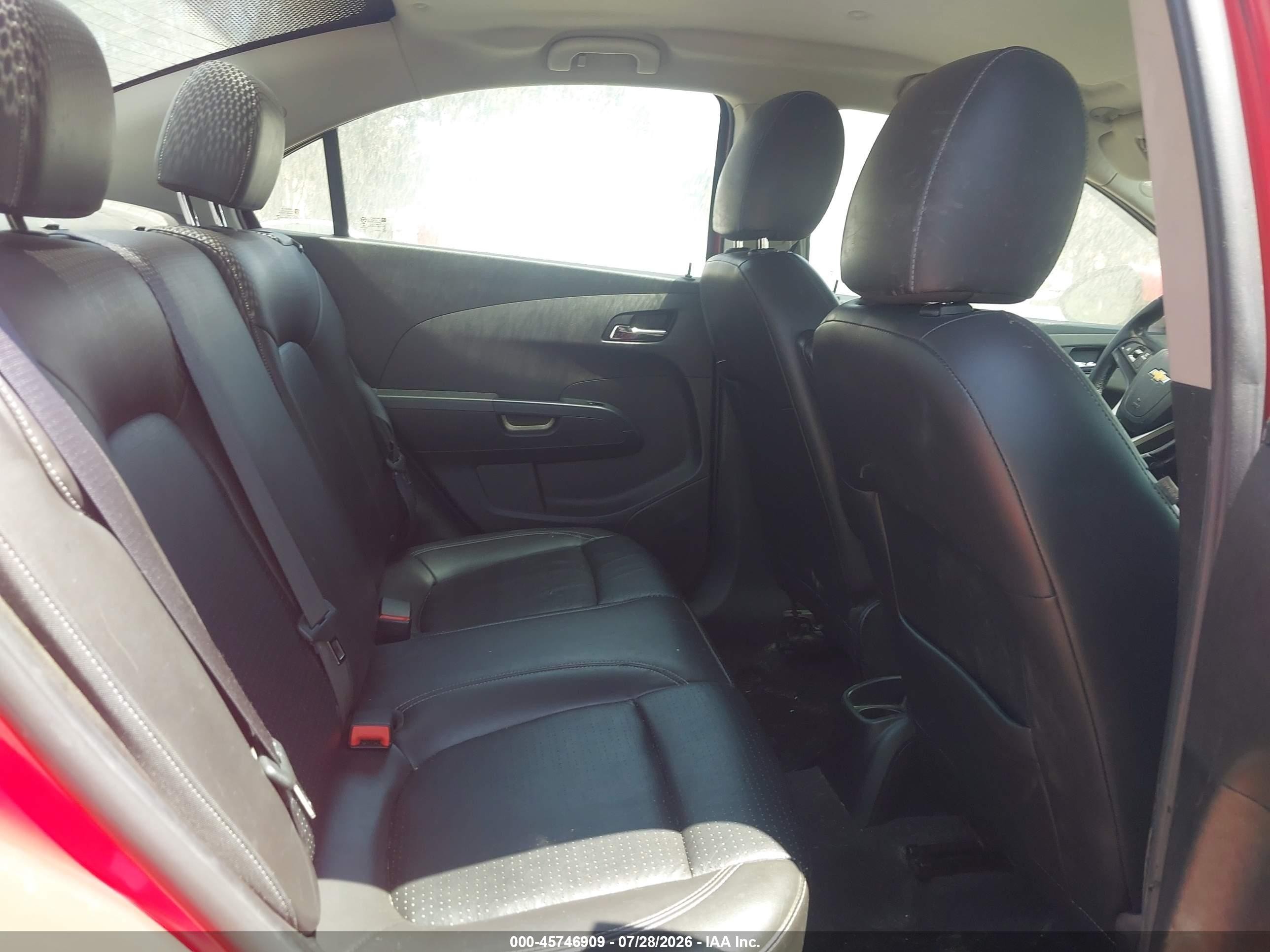 2015 Chevrolet Sonic Ltz Auto Red vin: 1G1JE5SB2F4121060