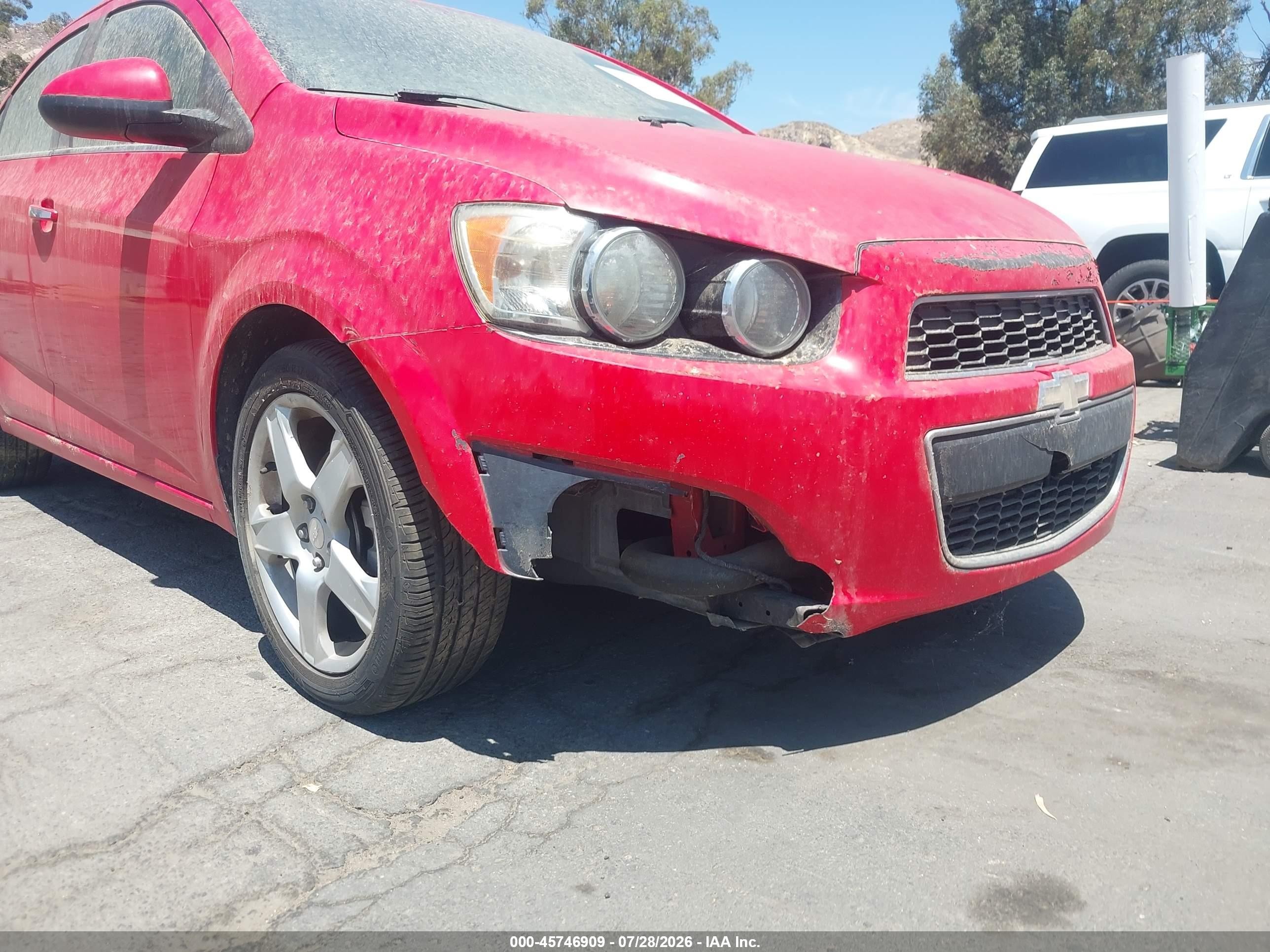 2015 Chevrolet Sonic Ltz Auto Red vin: 1G1JE5SB2F4121060