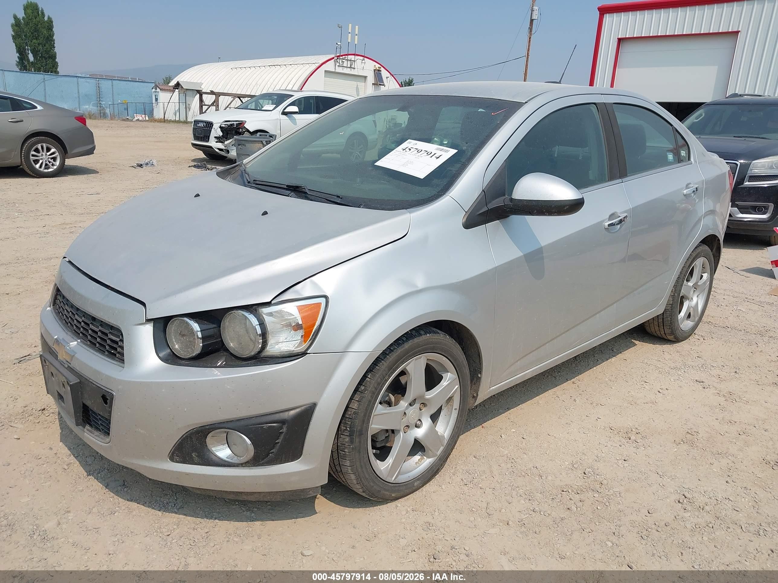 2015 Chevrolet Sonic Ltz Auto Silver vin: 1G1JE5SB4F4125255