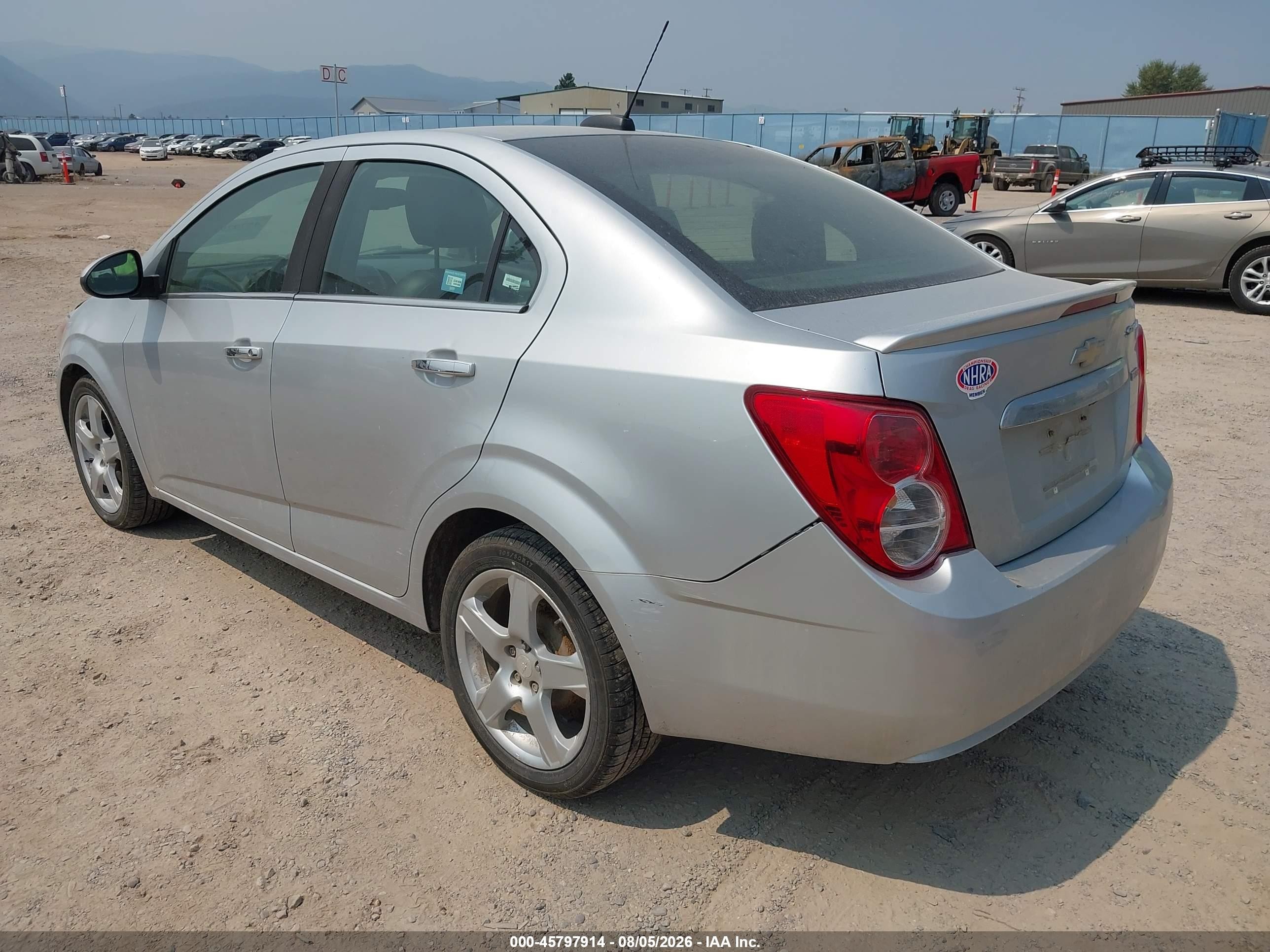 2015 Chevrolet Sonic Ltz Auto Silver vin: 1G1JE5SB4F4125255