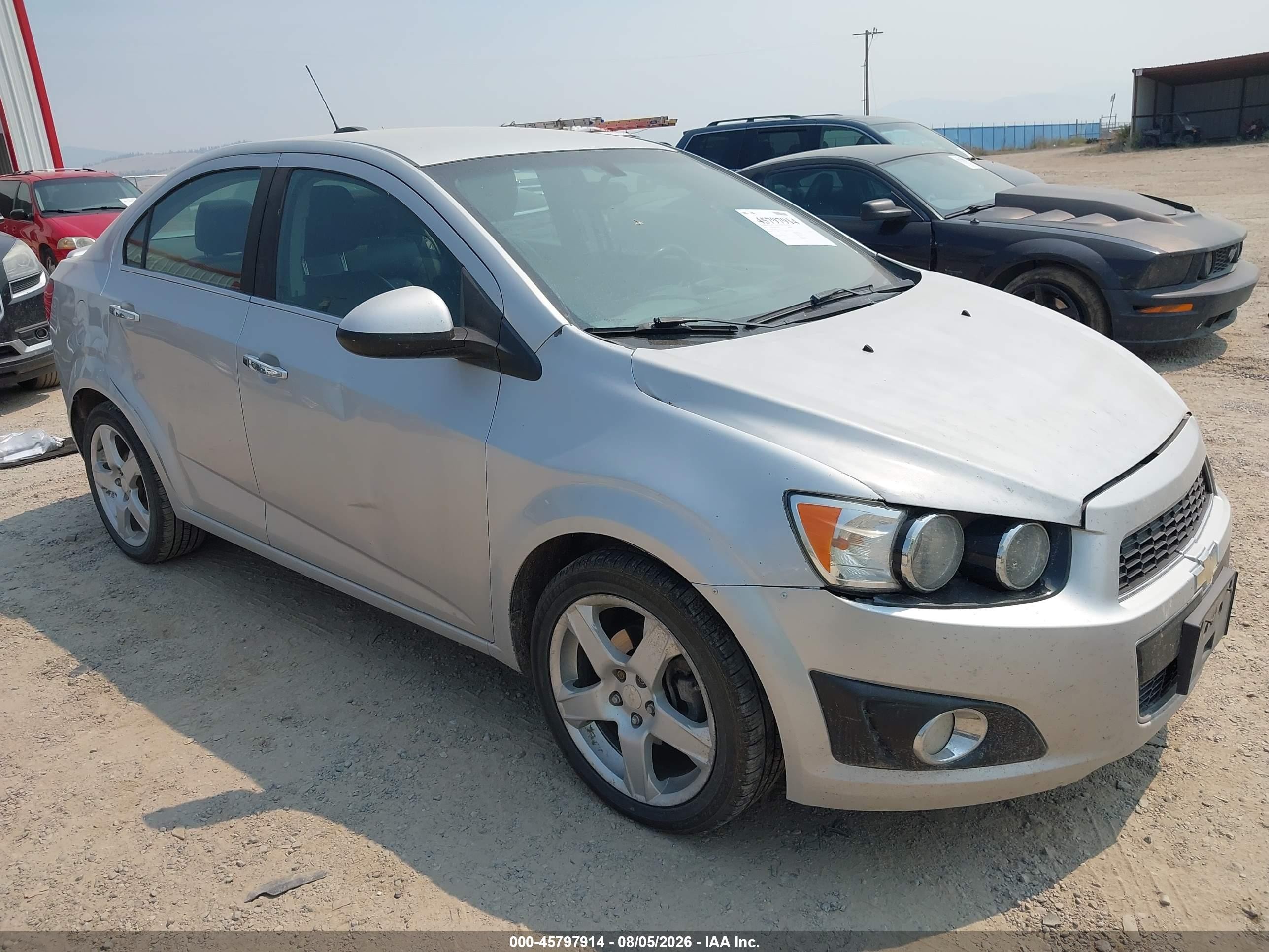 2015 Chevrolet Sonic Ltz Auto Silver vin: 1G1JE5SB4F4125255