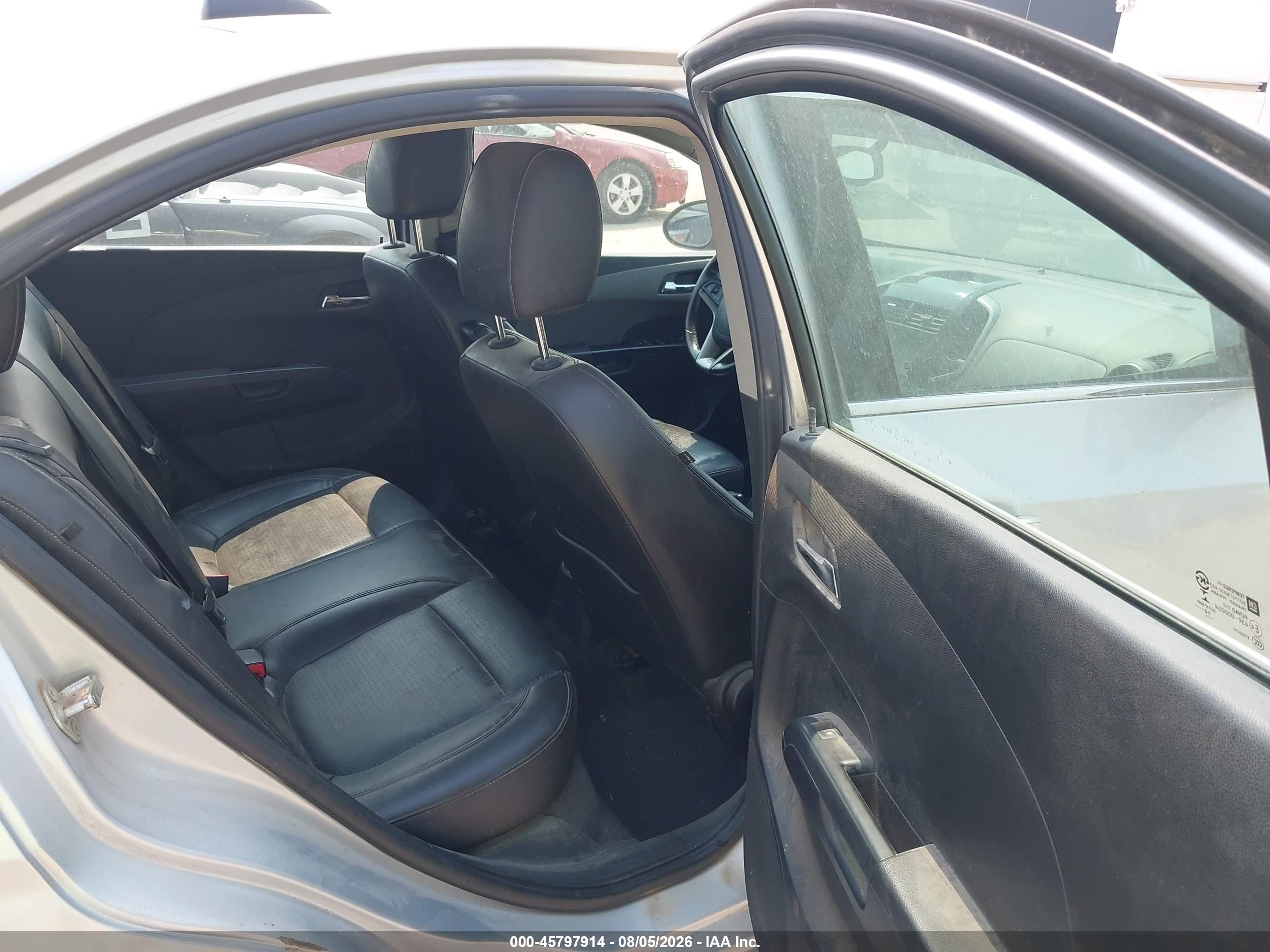 2015 Chevrolet Sonic Ltz Auto Silver vin: 1G1JE5SB4F4125255