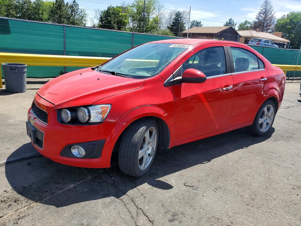 2015 Chevrolet Sonic Ltz Red vin: 1G1JE5SB5F4107900