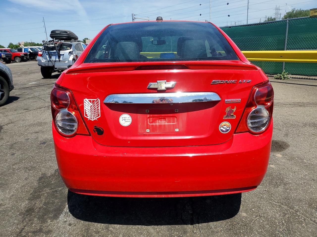 2015 Chevrolet Sonic Ltz Red vin: 1G1JE5SB5F4107900