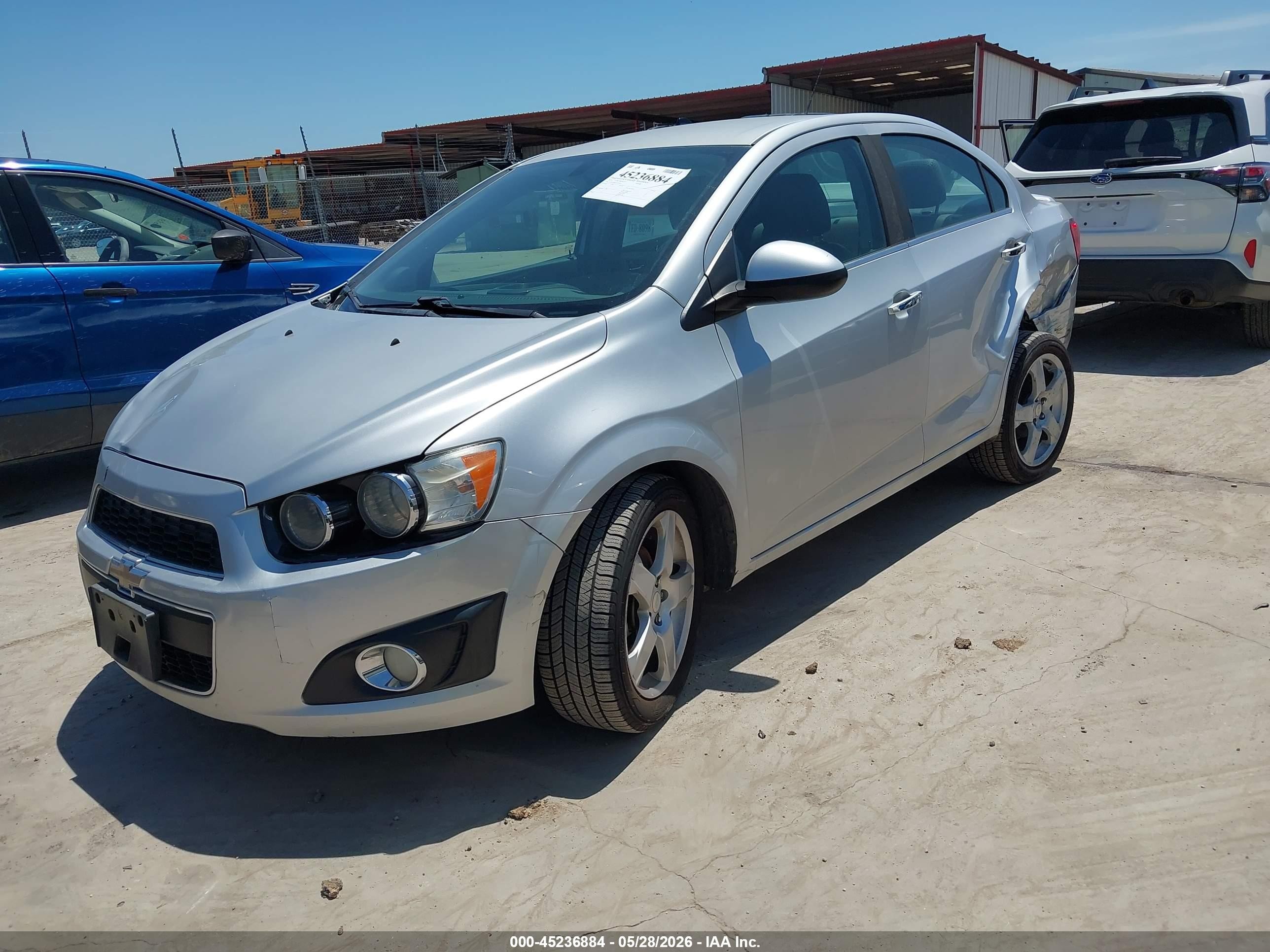 2015 Chevrolet Sonic Ltz Auto Silver vin: 1G1JE5SB5F4163304
