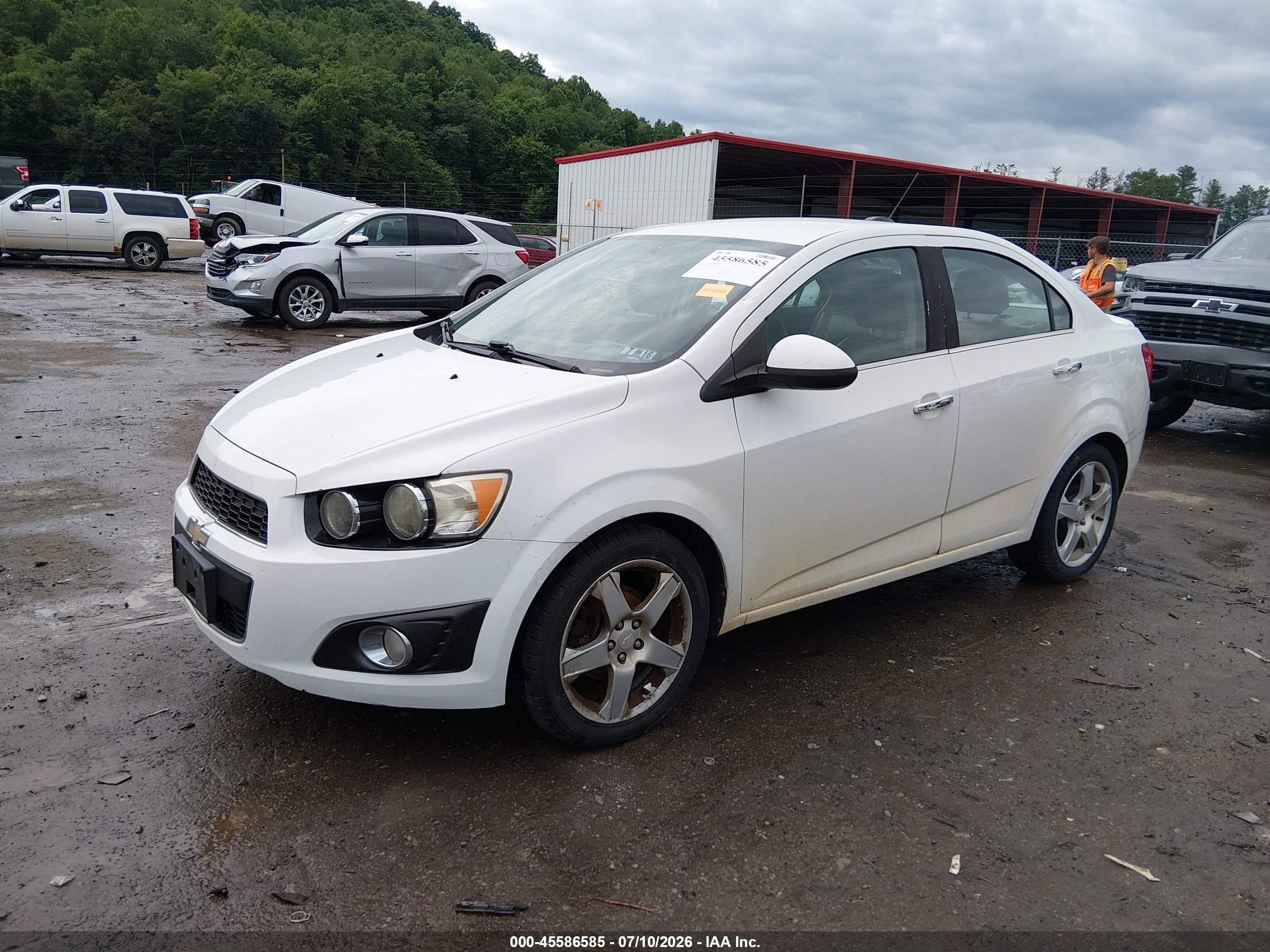 2015 Chevrolet Sonic Ltz Auto White vin: 1G1JE5SB6F4103533