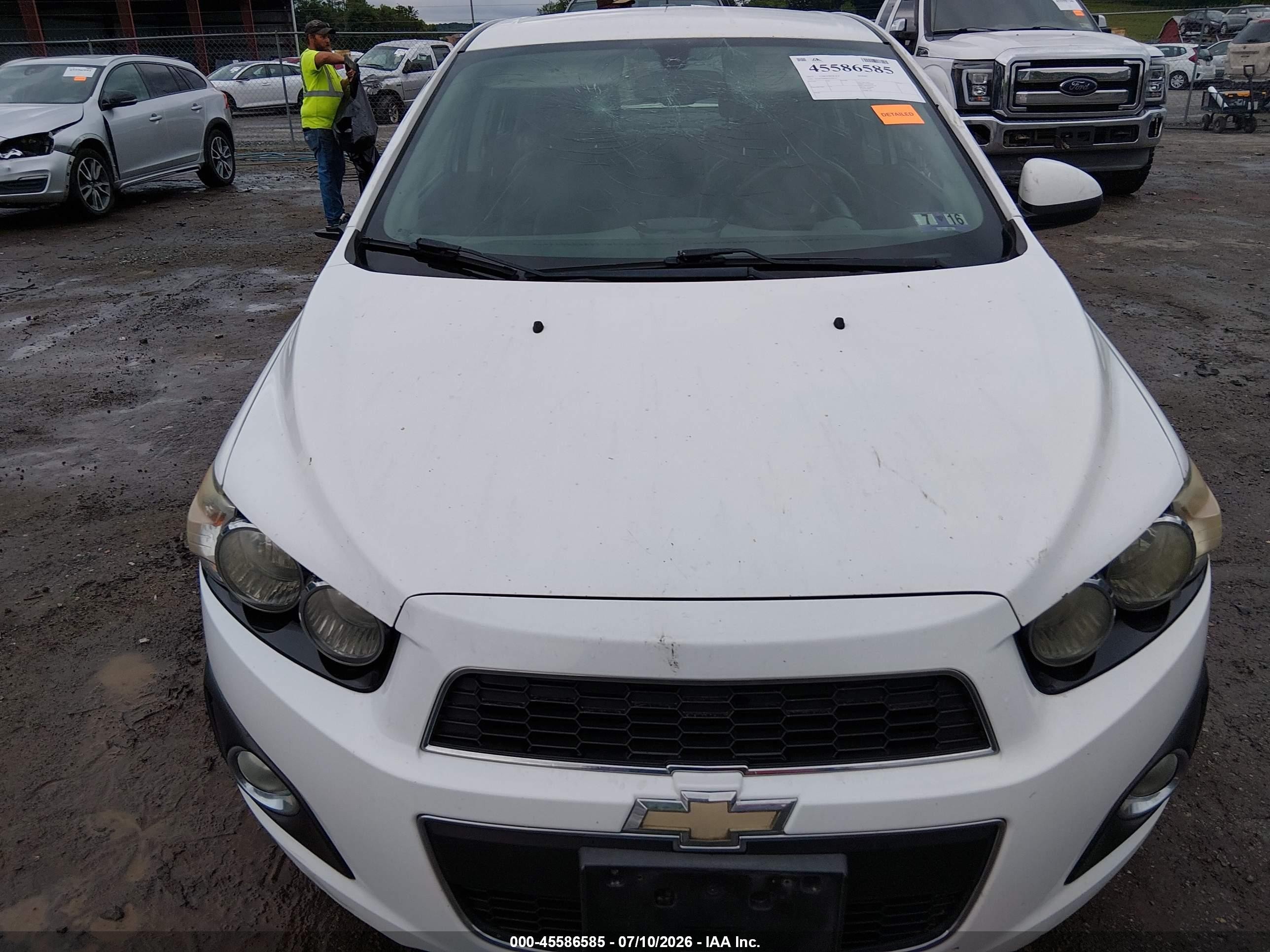2015 Chevrolet Sonic Ltz Auto White vin: 1G1JE5SB6F4103533