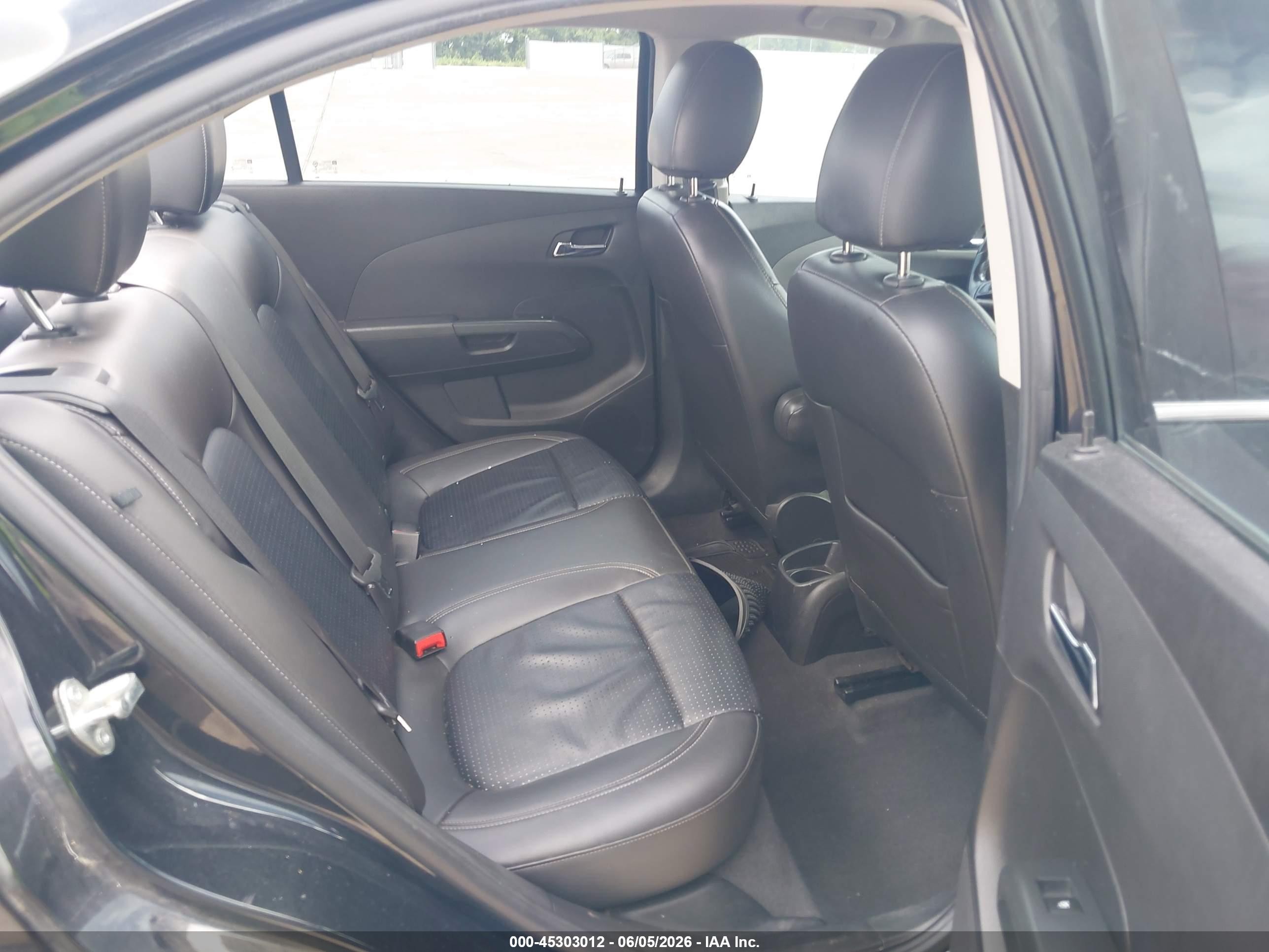 2014 Chevrolet Sonic Ltz Auto Black vin: 1G1JE5SB7E4225641