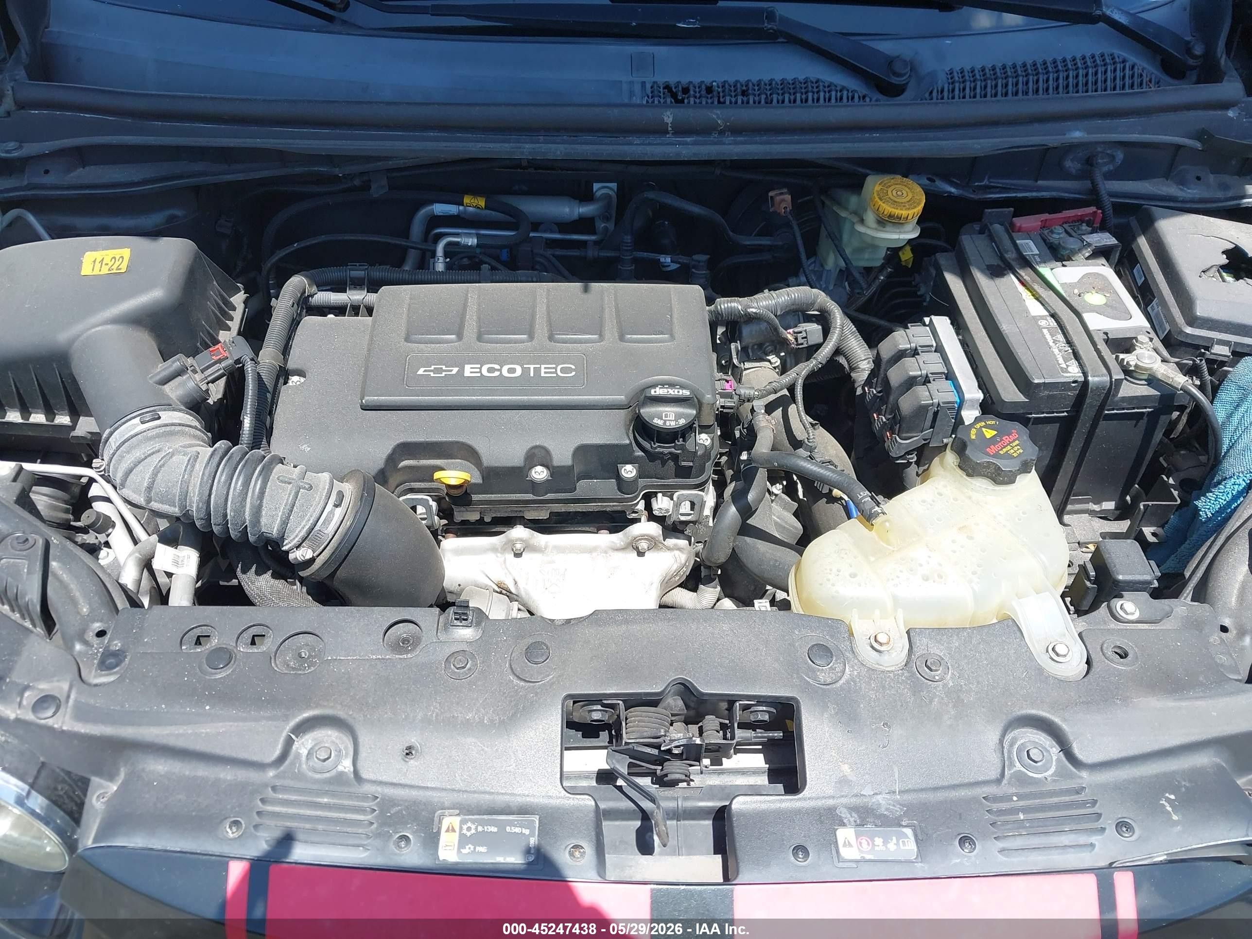 2015 Chevrolet Sonic Ltz Auto Серый vin: 1G1JE5SB7F4101435