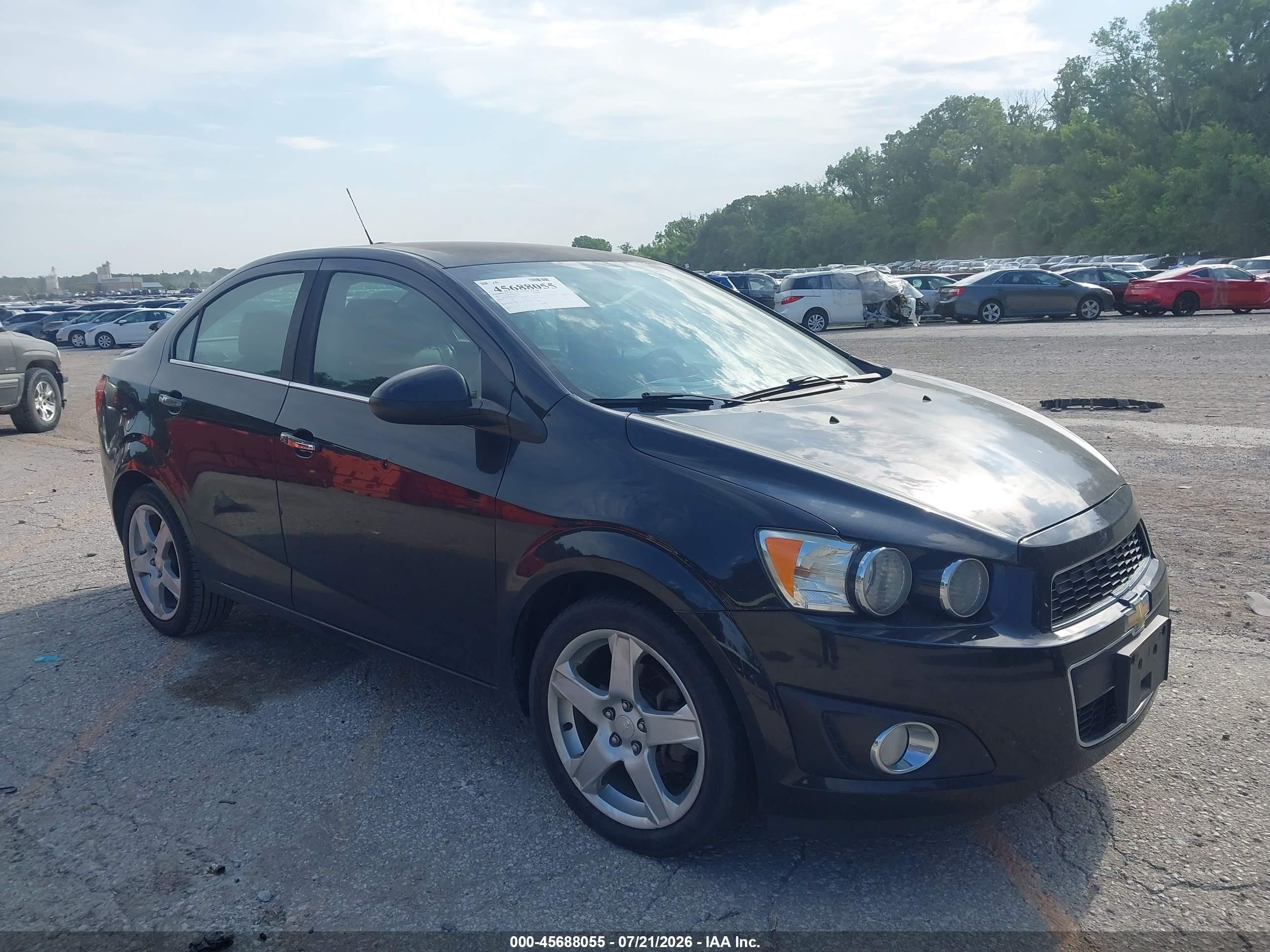 2015 Chevrolet Sonic Ltz Auto Black vin: 1G1JE5SB7F4143877