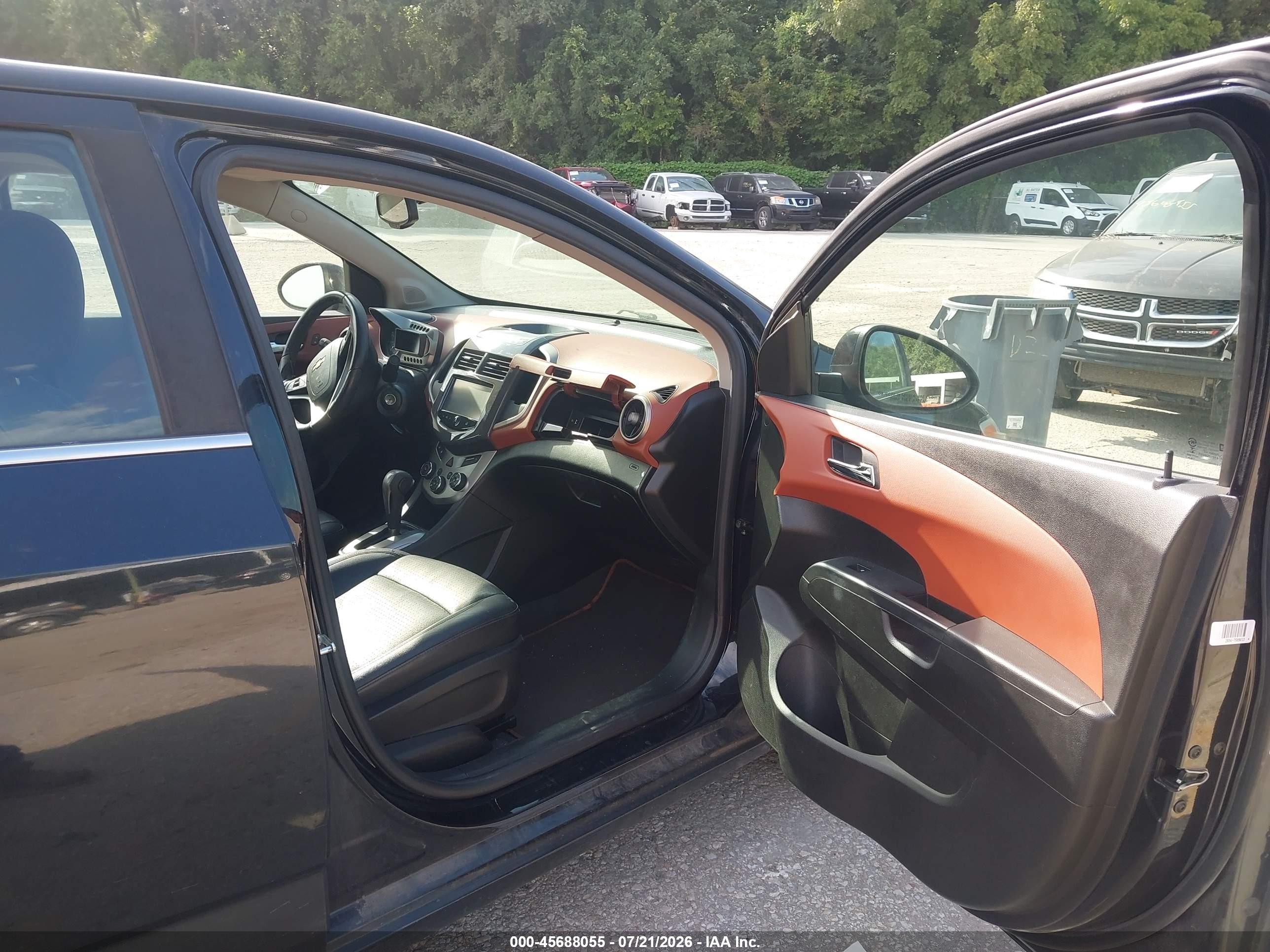2015 Chevrolet Sonic Ltz Auto Black vin: 1G1JE5SB7F4143877